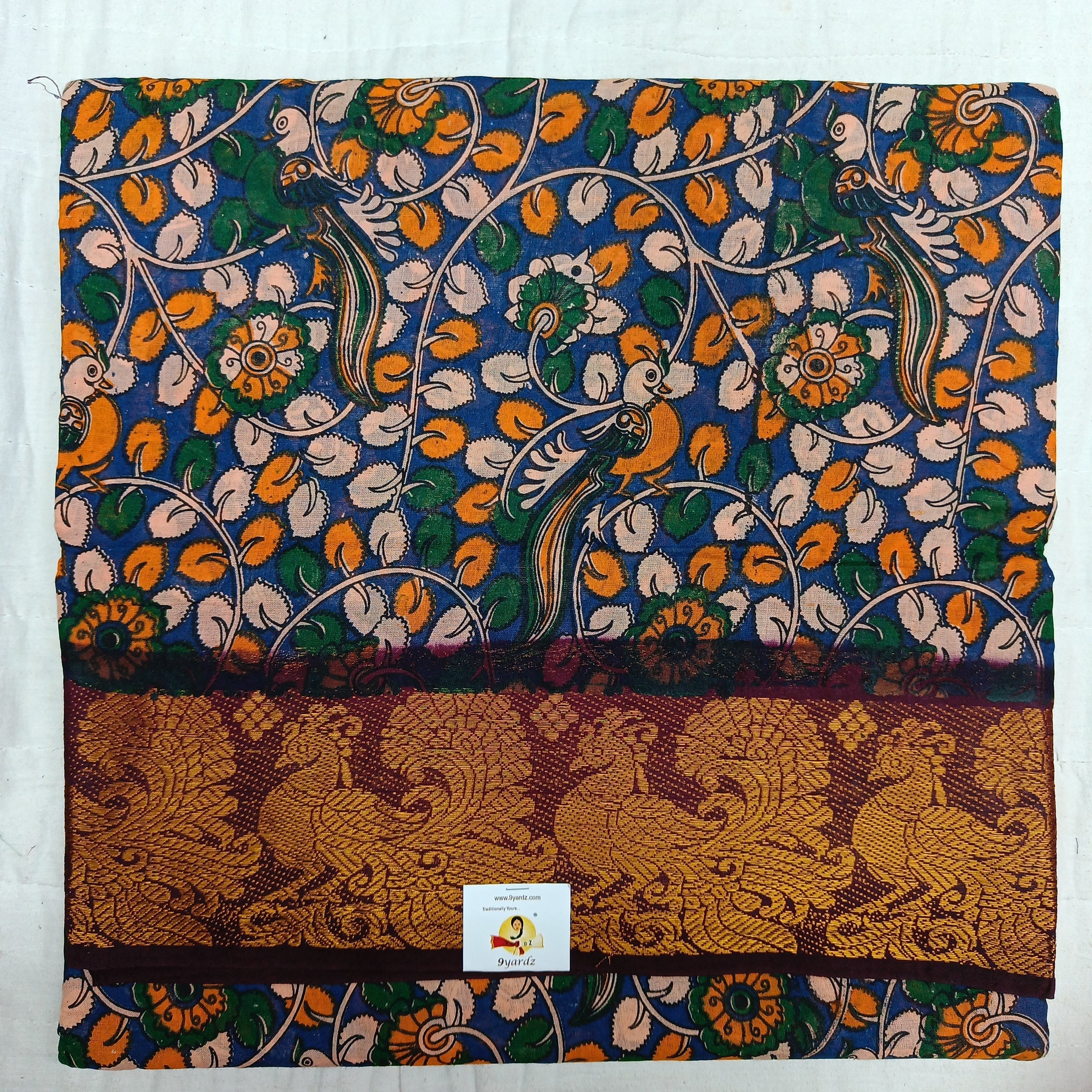Sungudi kalamkari 10.5 yards