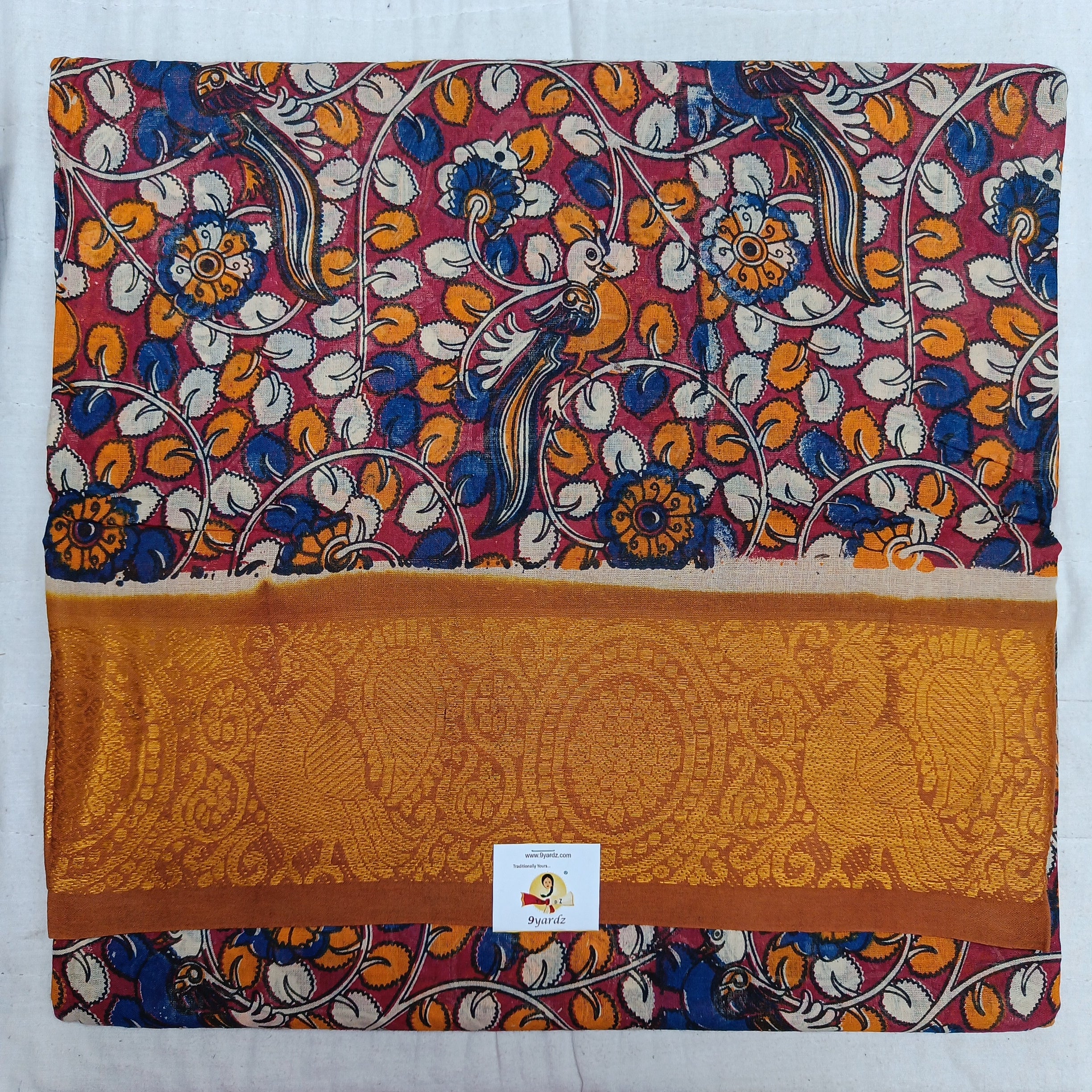 Sungudi kalamkari 10.5 yards