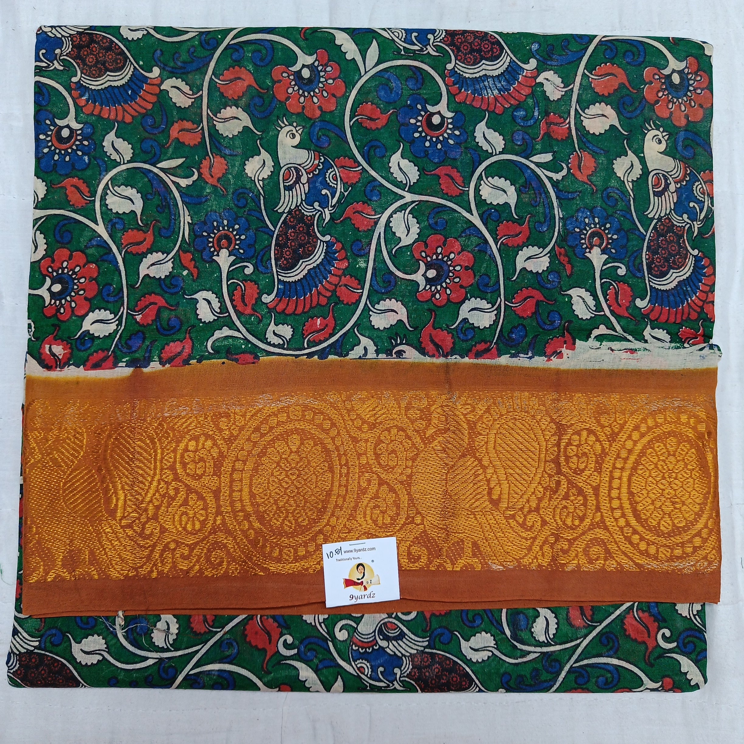 Sungudi kalamkari 10.5 yards