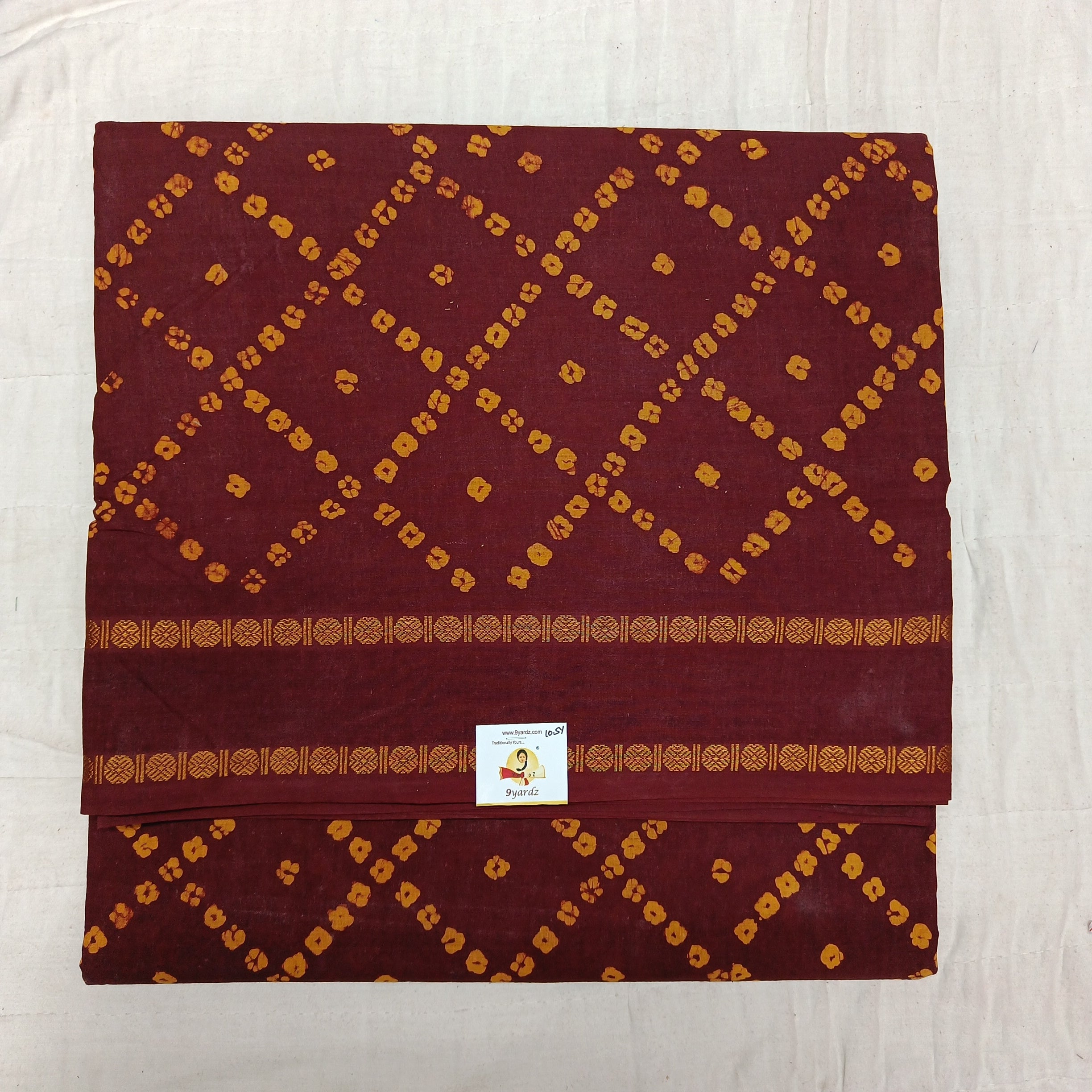 Sungudi bandani print 10.5 yards