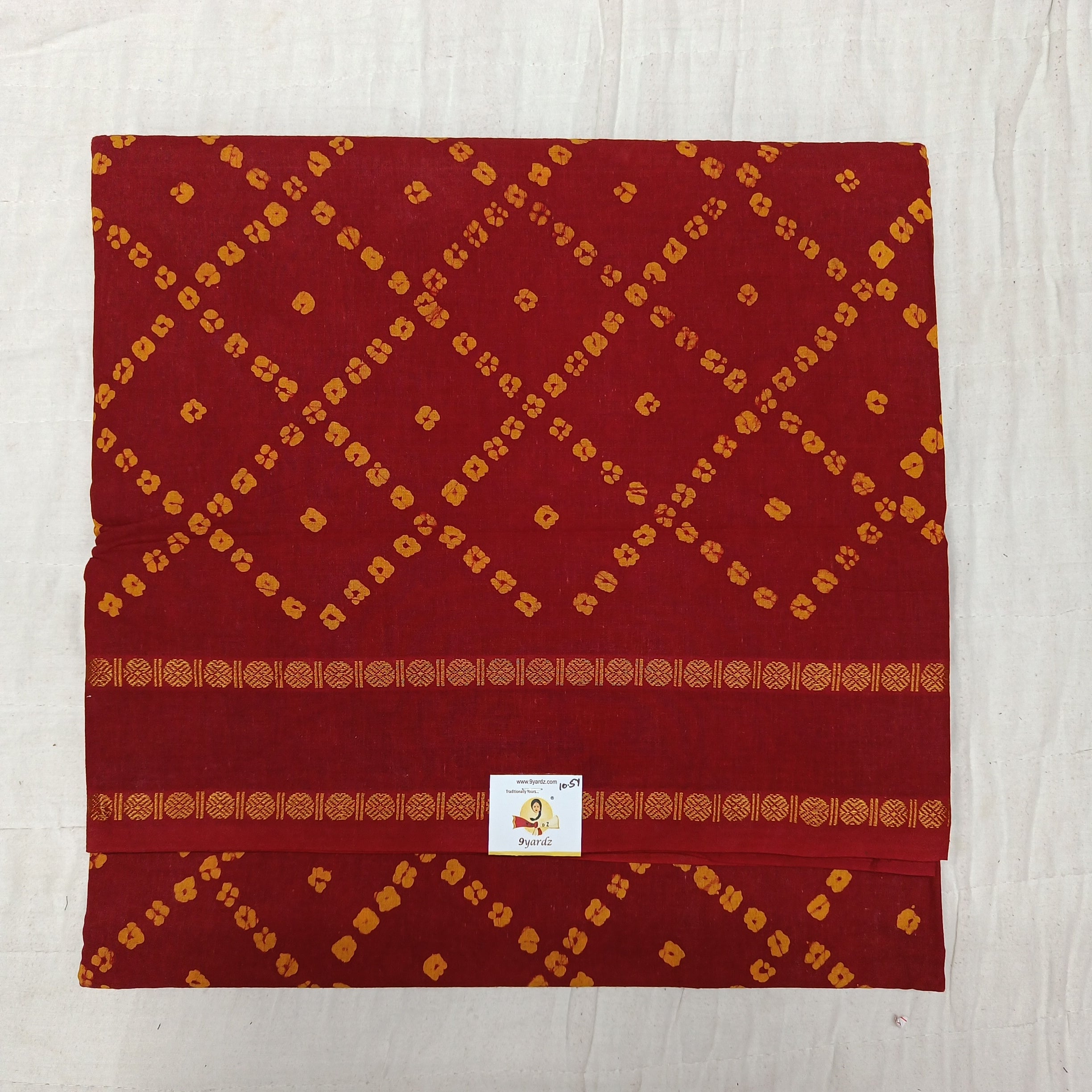 Sungudi bandani print 10.5 yards