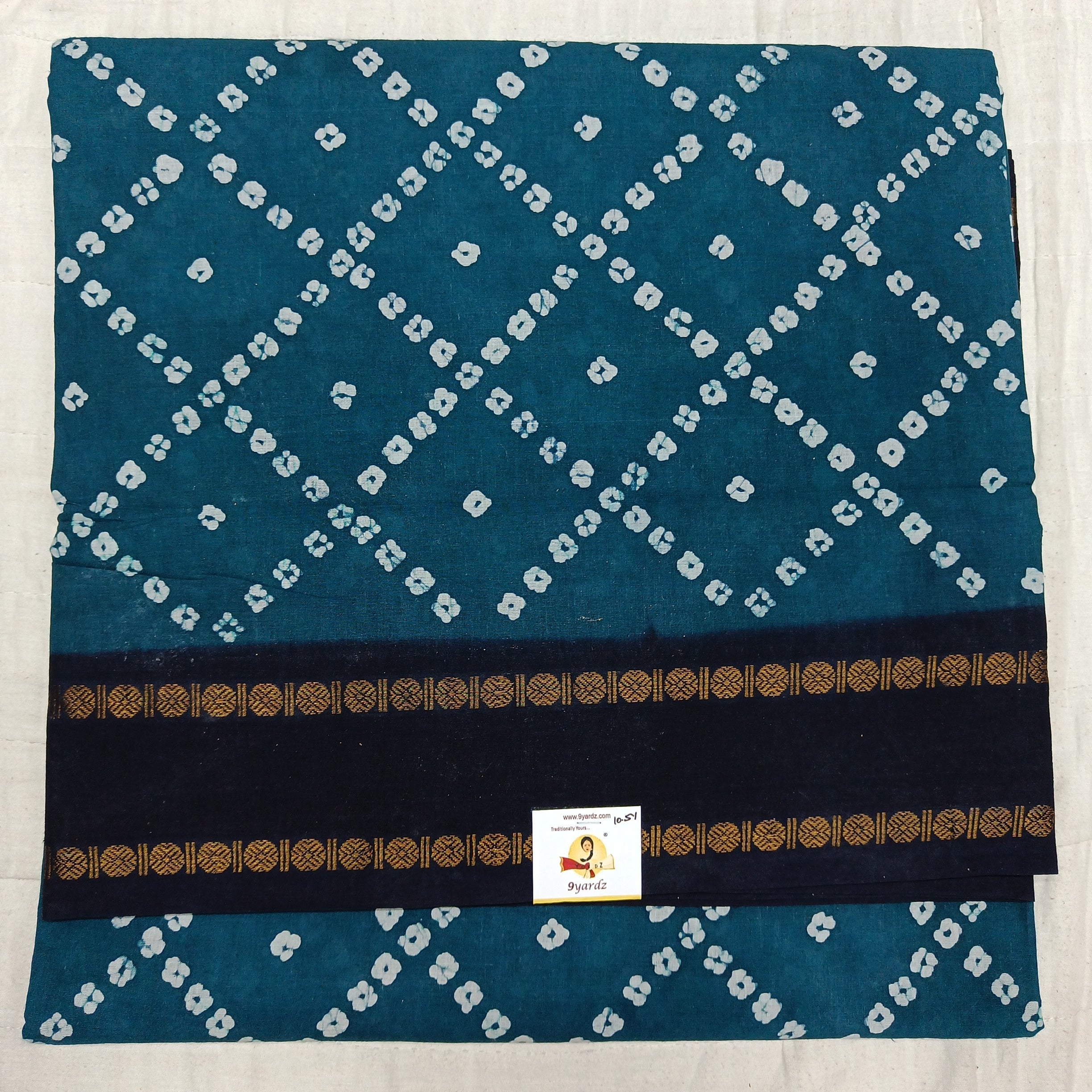 Sungudi bandani print 10.5 yards