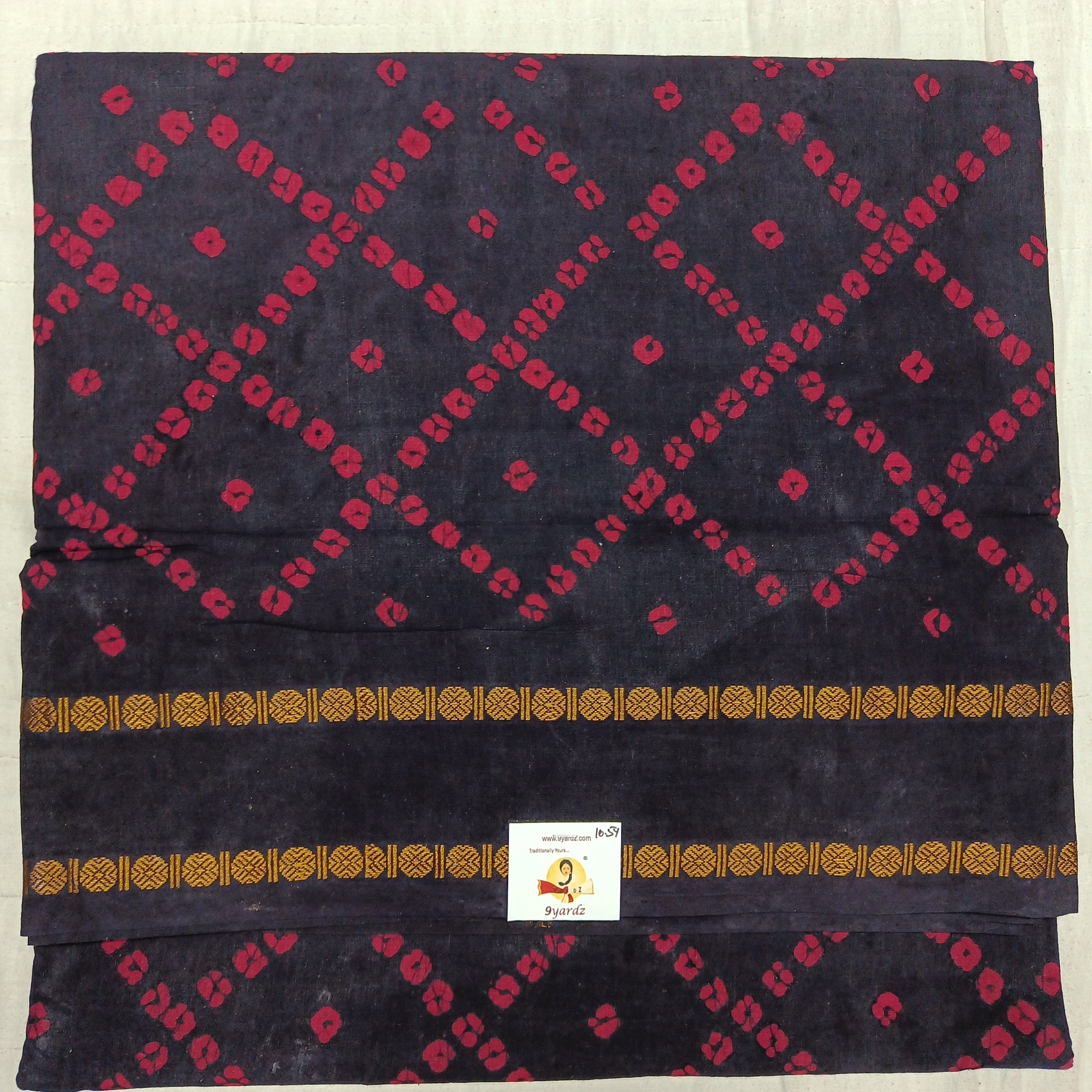 Sungudi bandani print 10.5 yards