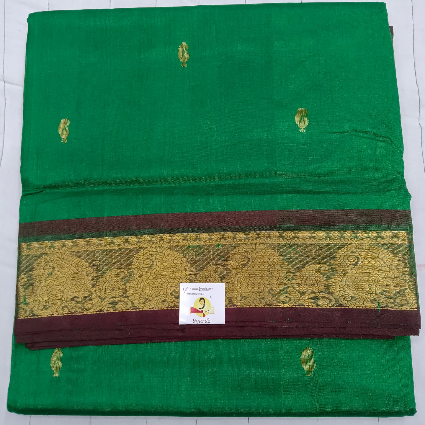 Pure silk cotton with butta -10 yards madisar