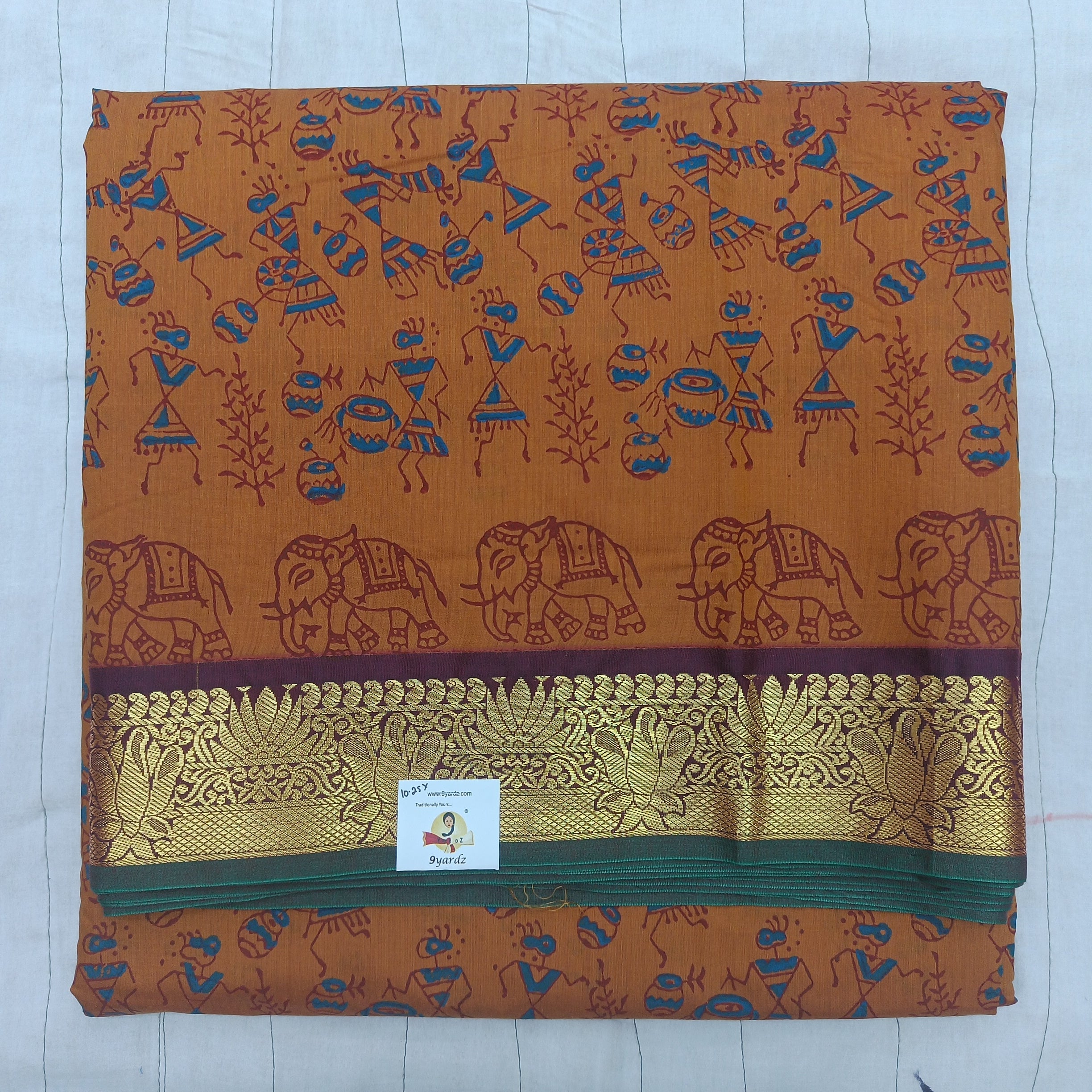 Akshaya cotton printed 10.25 yards madisar