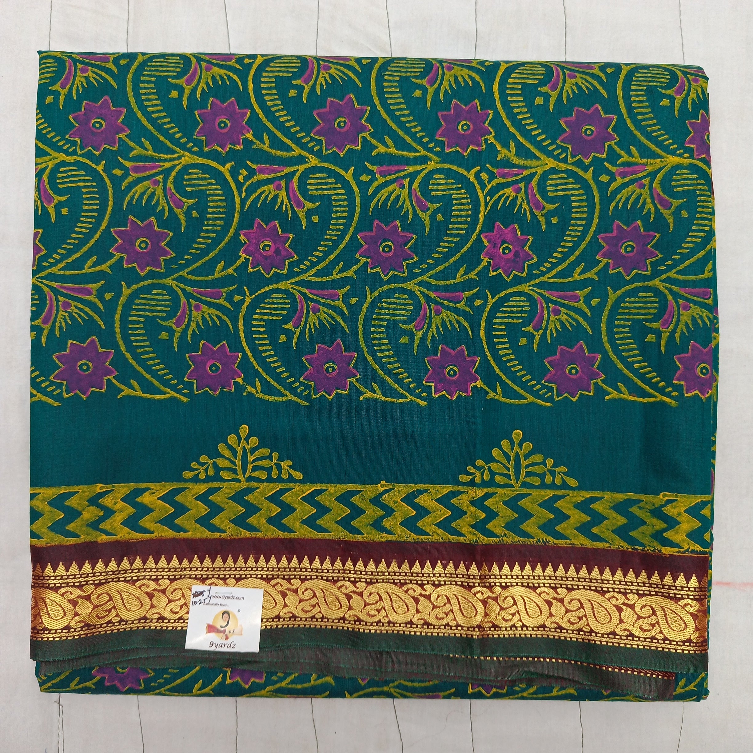 Akshaya cotton printed 10.25 yards madisar