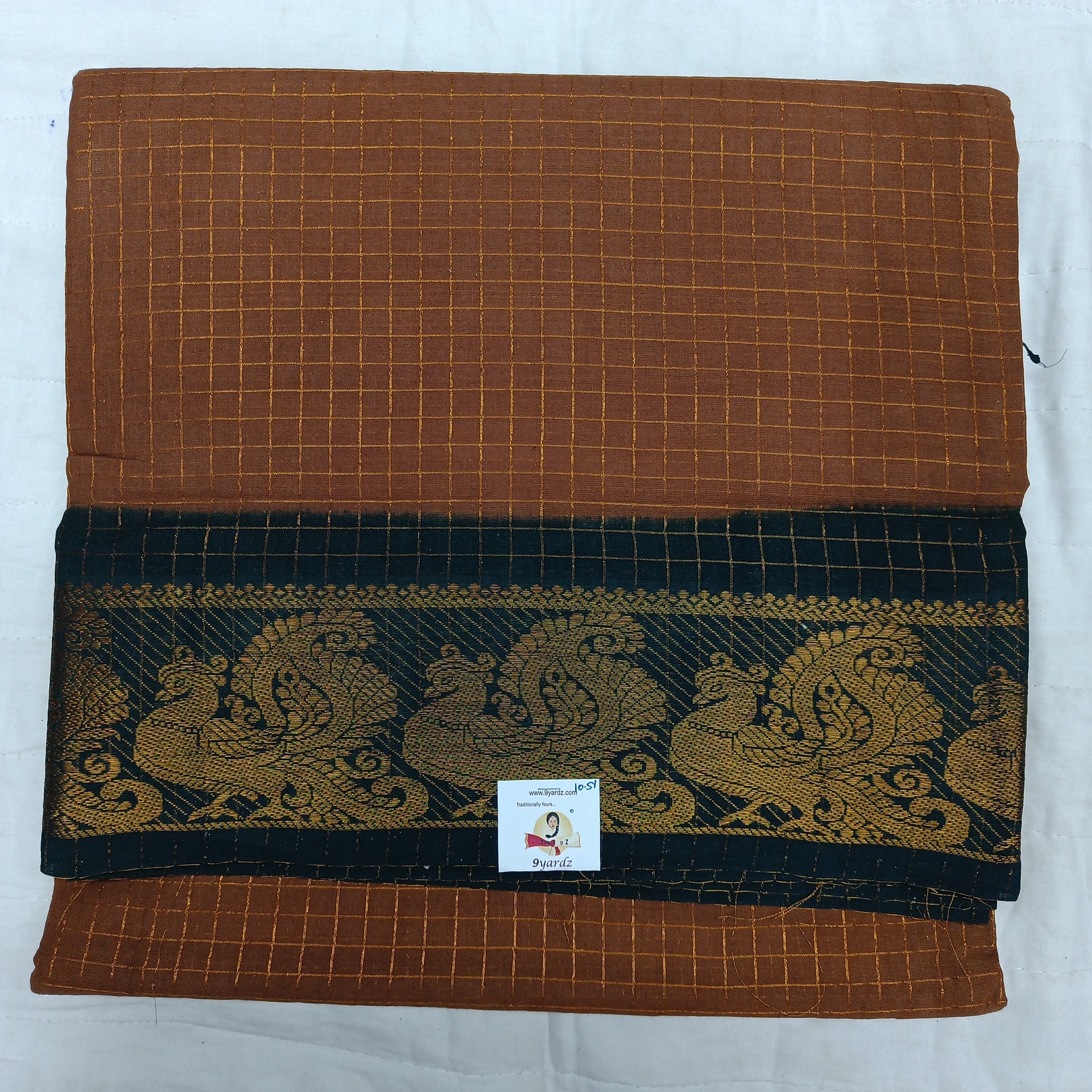 Sungudi zari checked 10.5 yards