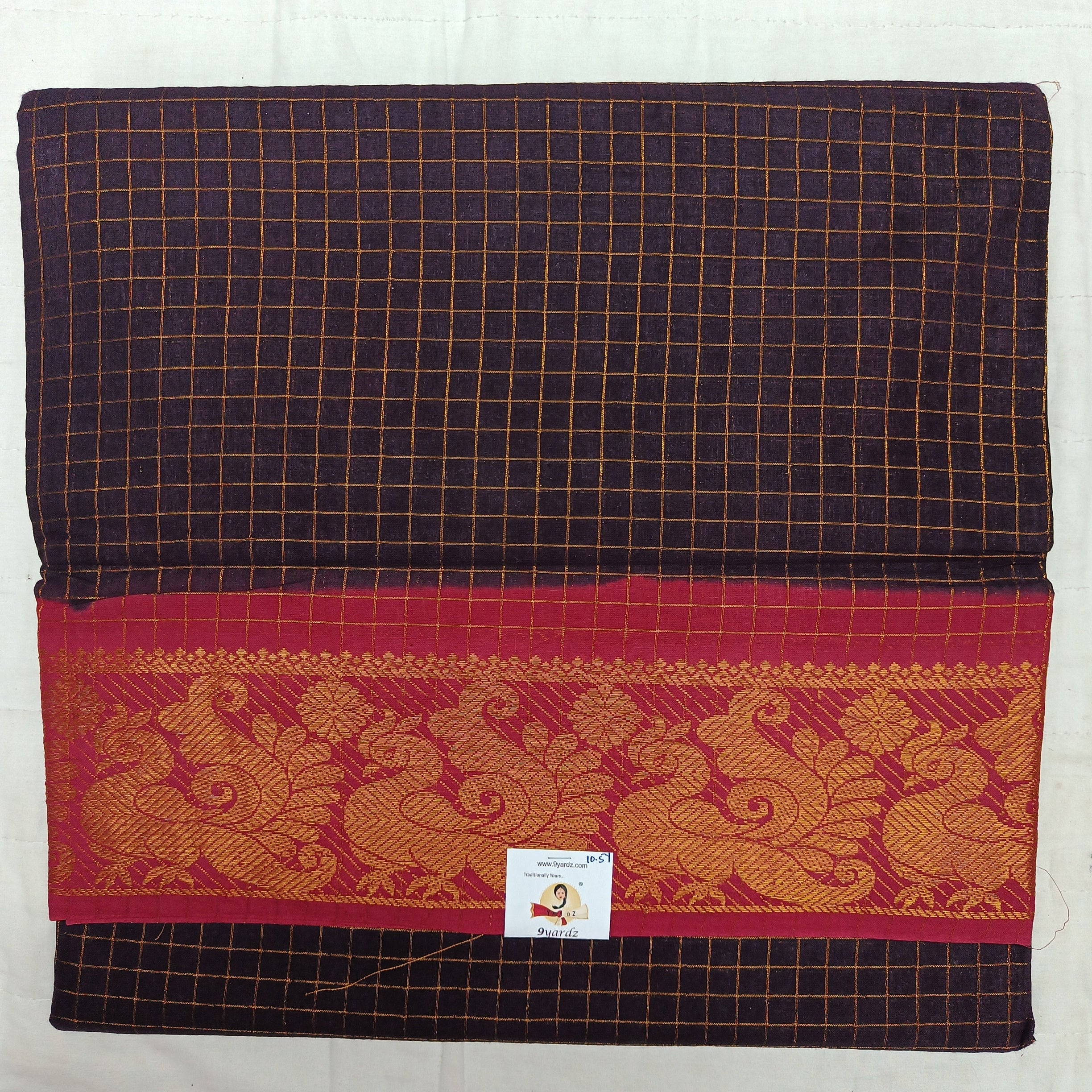 Sungudi zari checked 10.5 yards