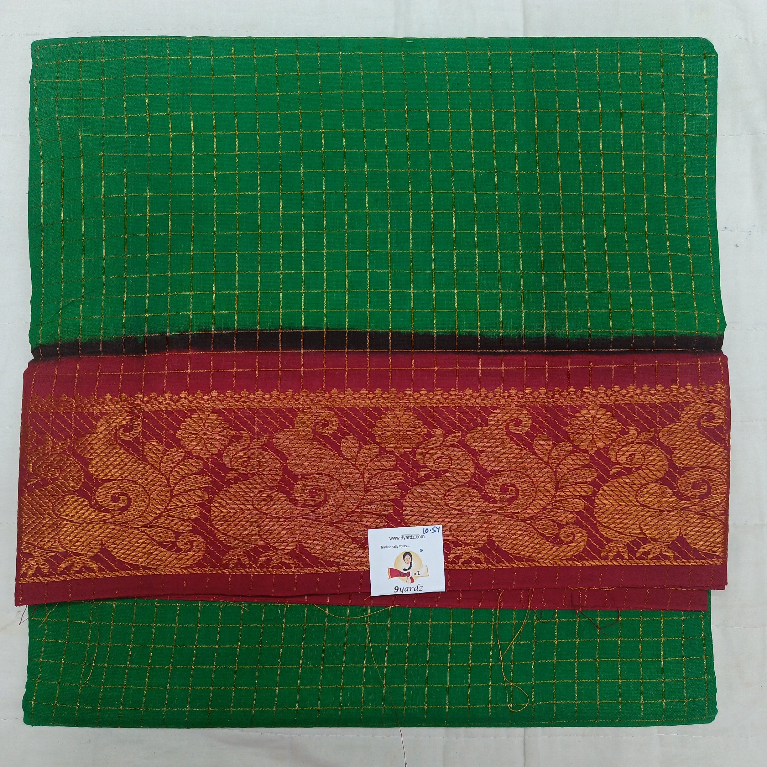 Sungudi zari checked 10.5 yards