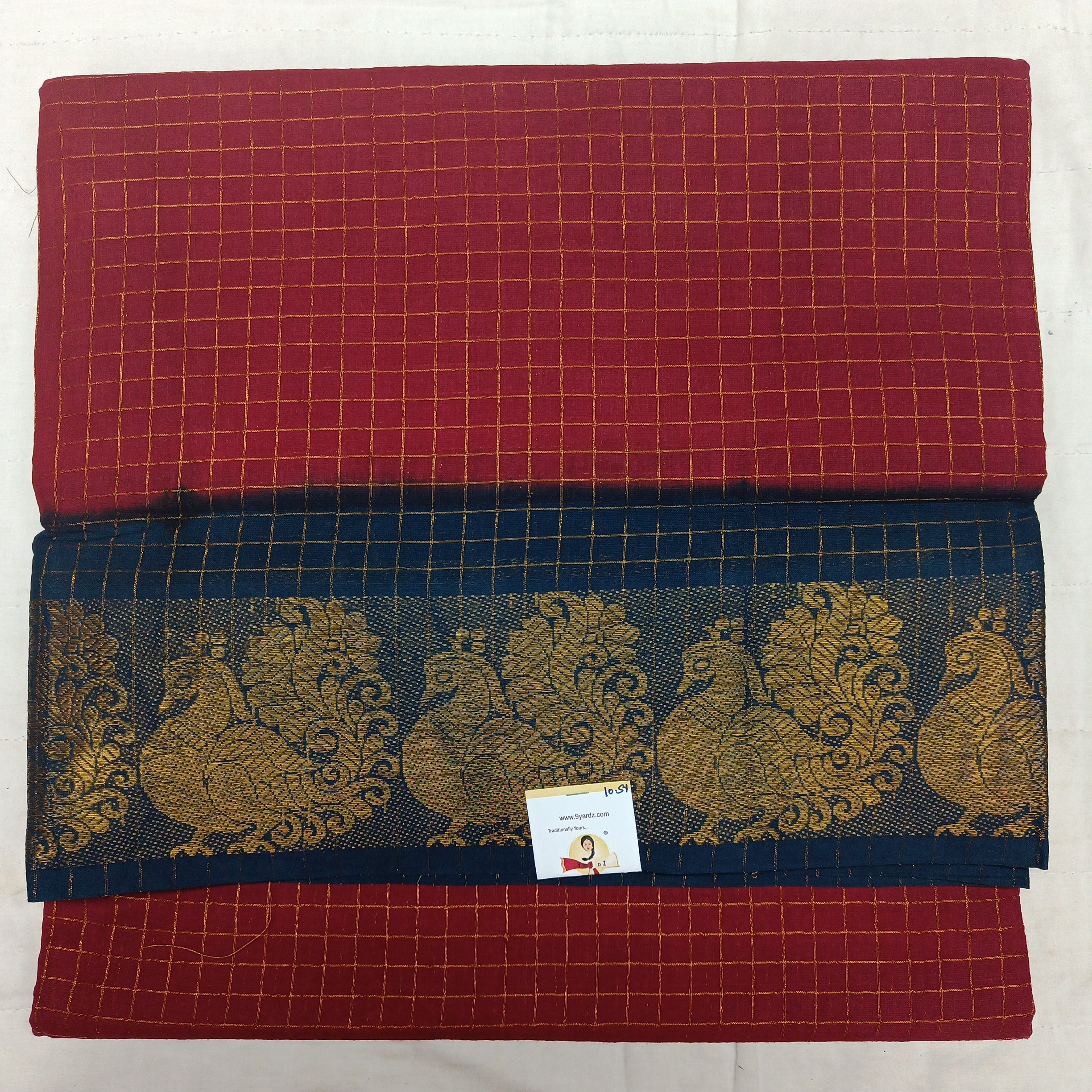 Sungudi zari checked 10.5 yards