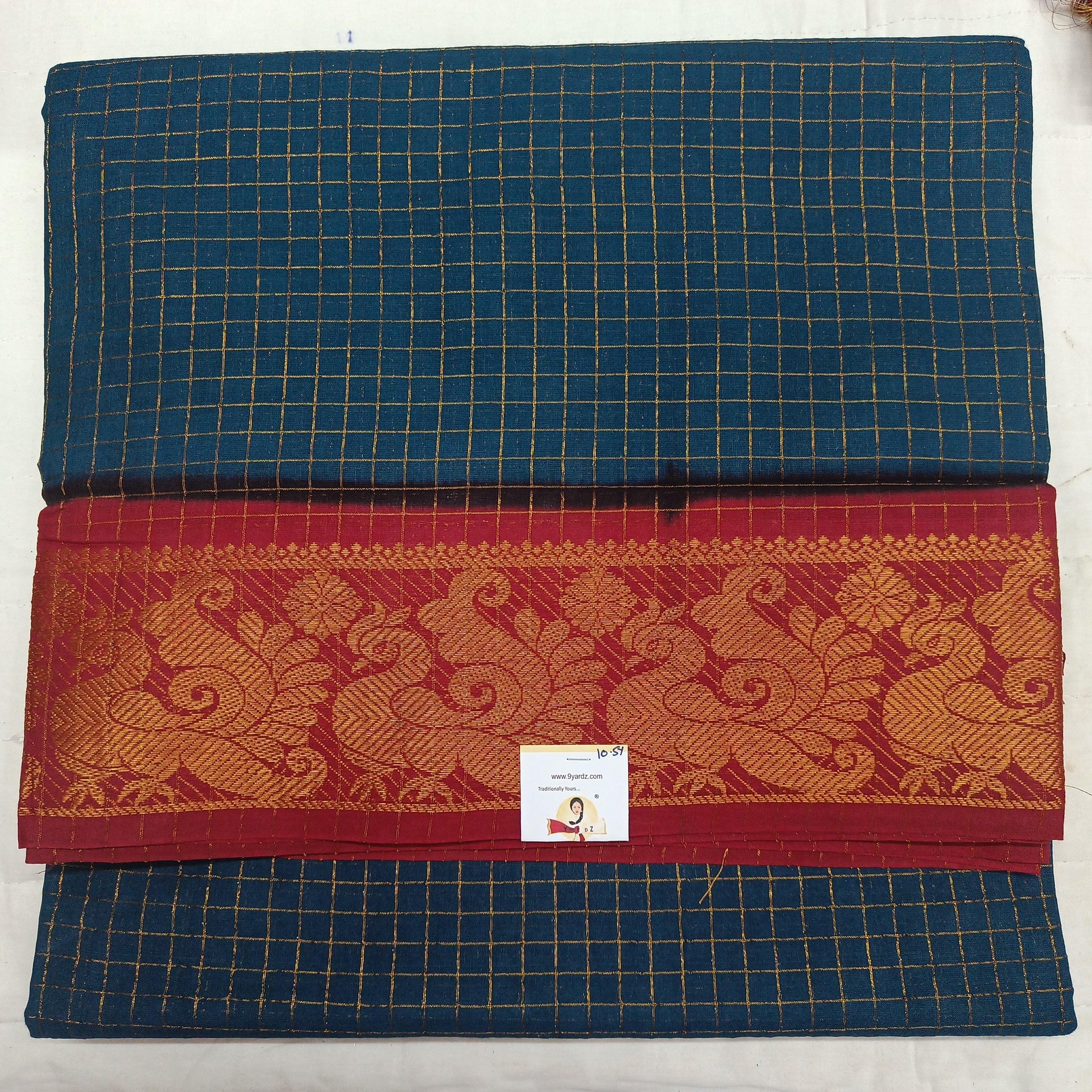 Sungudi zari checked 10.5 yards