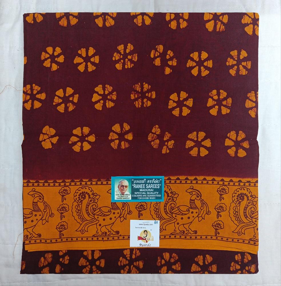 Ranee voile sarees 6yards Bathik print