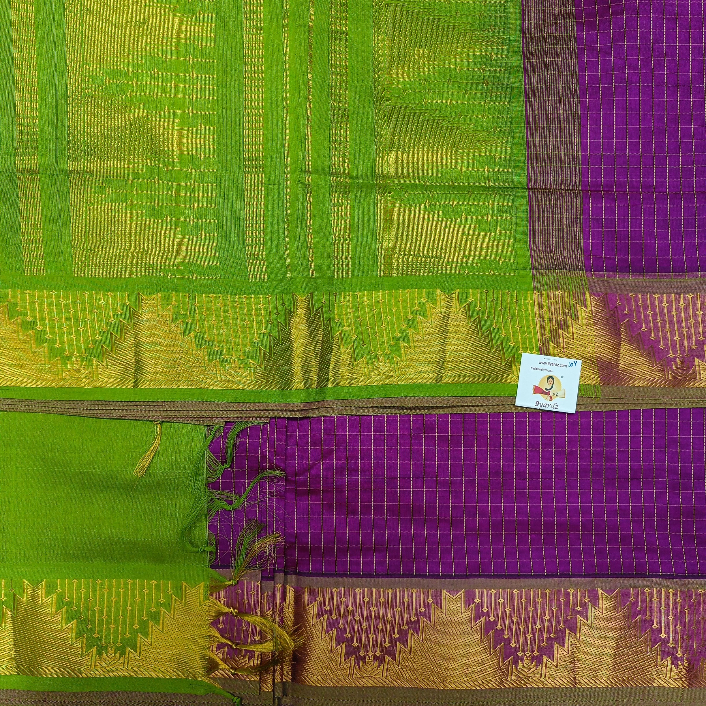 Semi Silk cotton Madisar checked