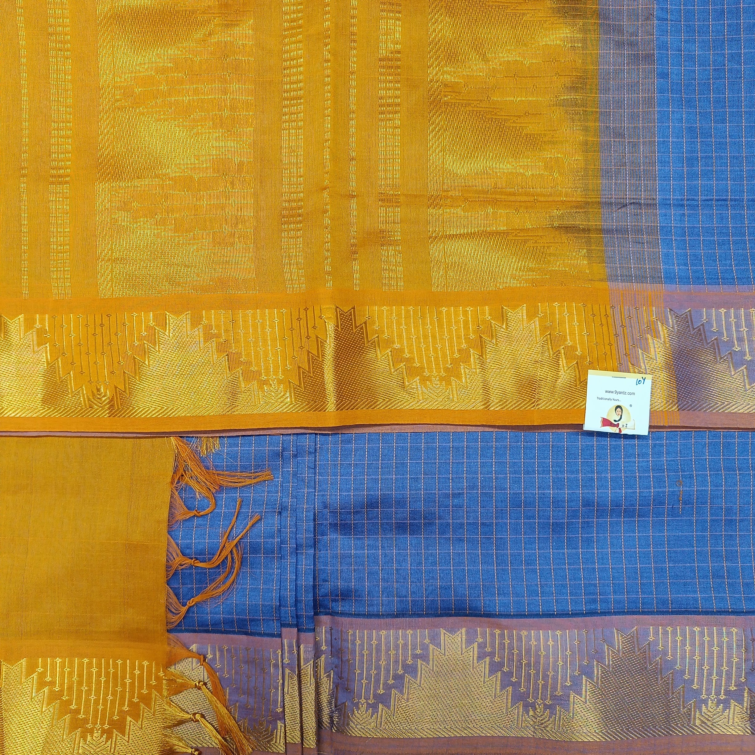 Semi Silk cotton Madisar checked