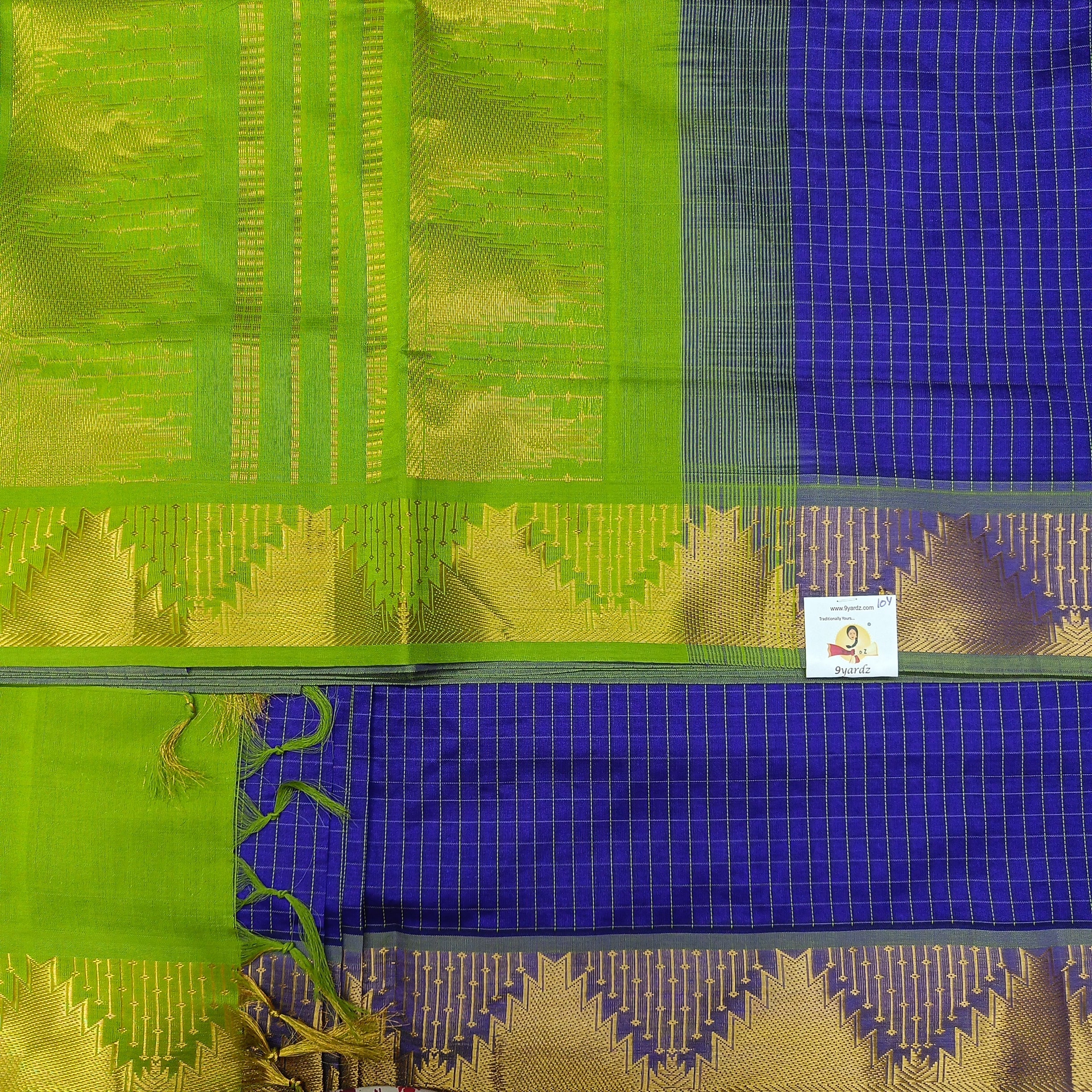 Semi Silk cotton Madisar checked