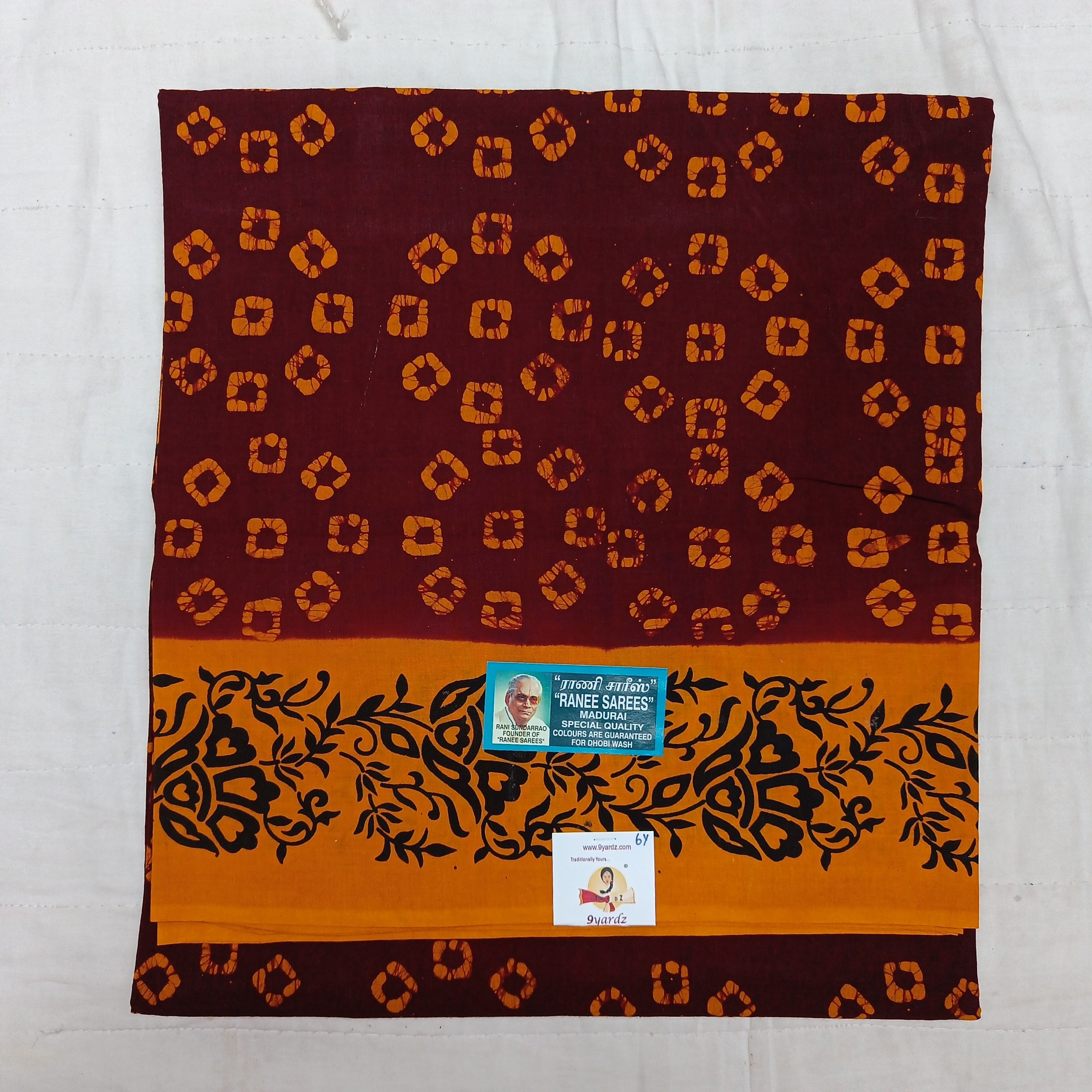 Ranee voile sarees 6yards Bathik print