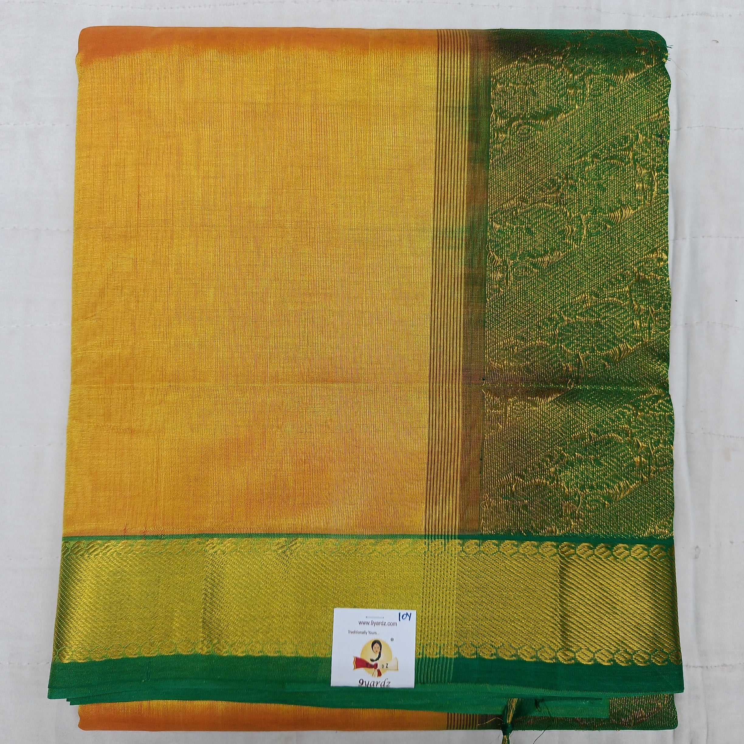 Pure silk cotton- Reverse Pallu- Semi Korvai