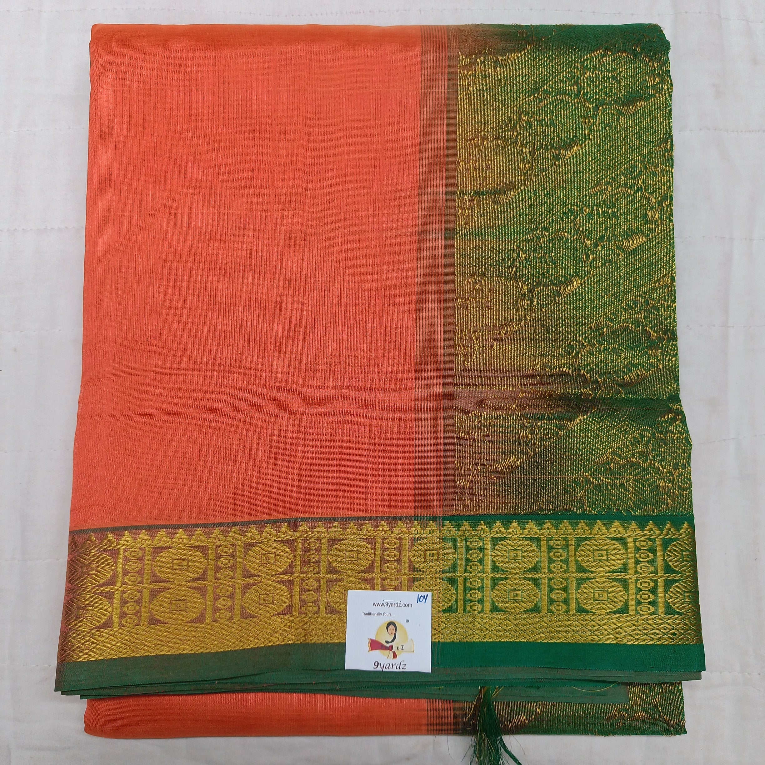 Pure silk cotton- Reverse Pallu- Semi Korvai