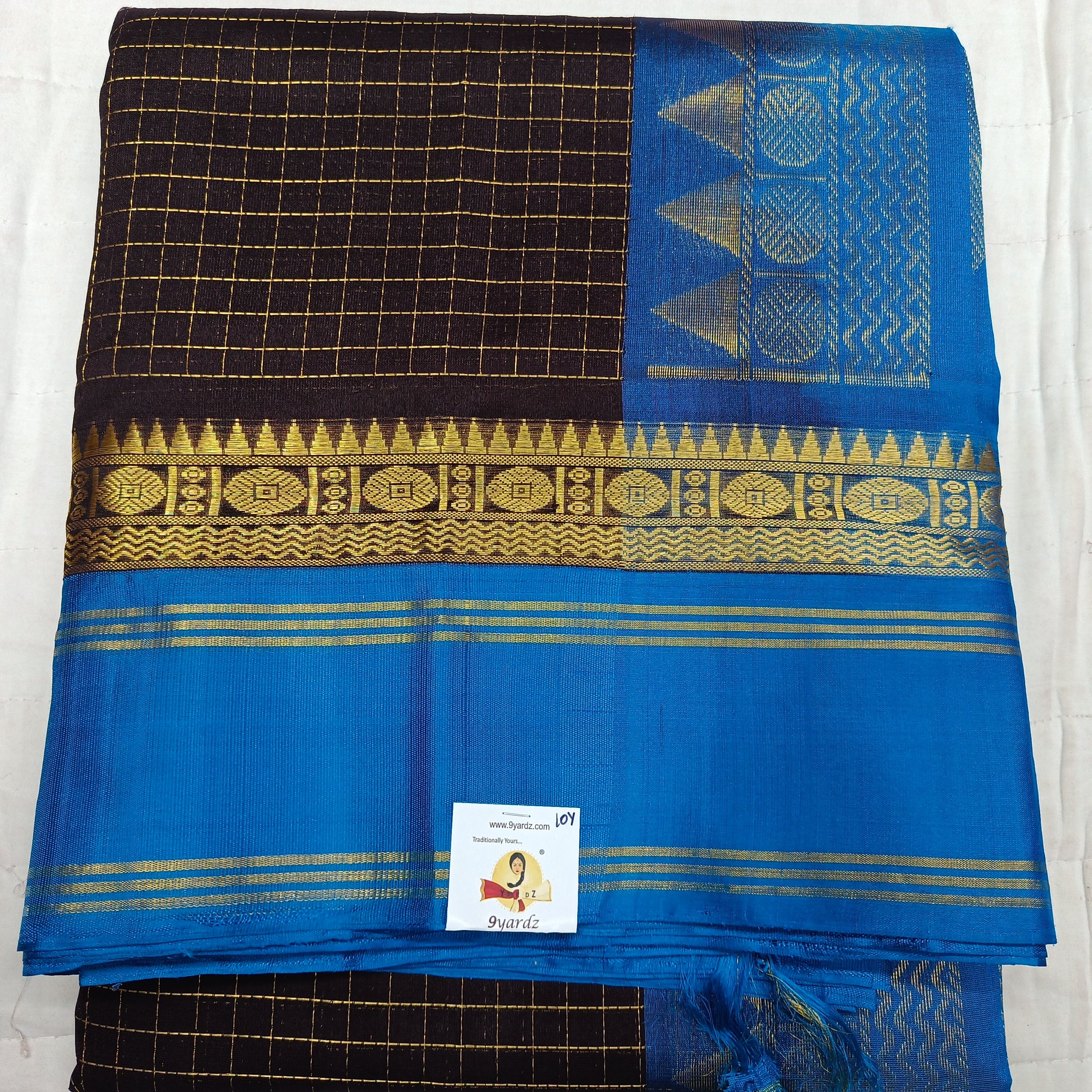 Korvai 10yardz checked (PSCMK0001aug)