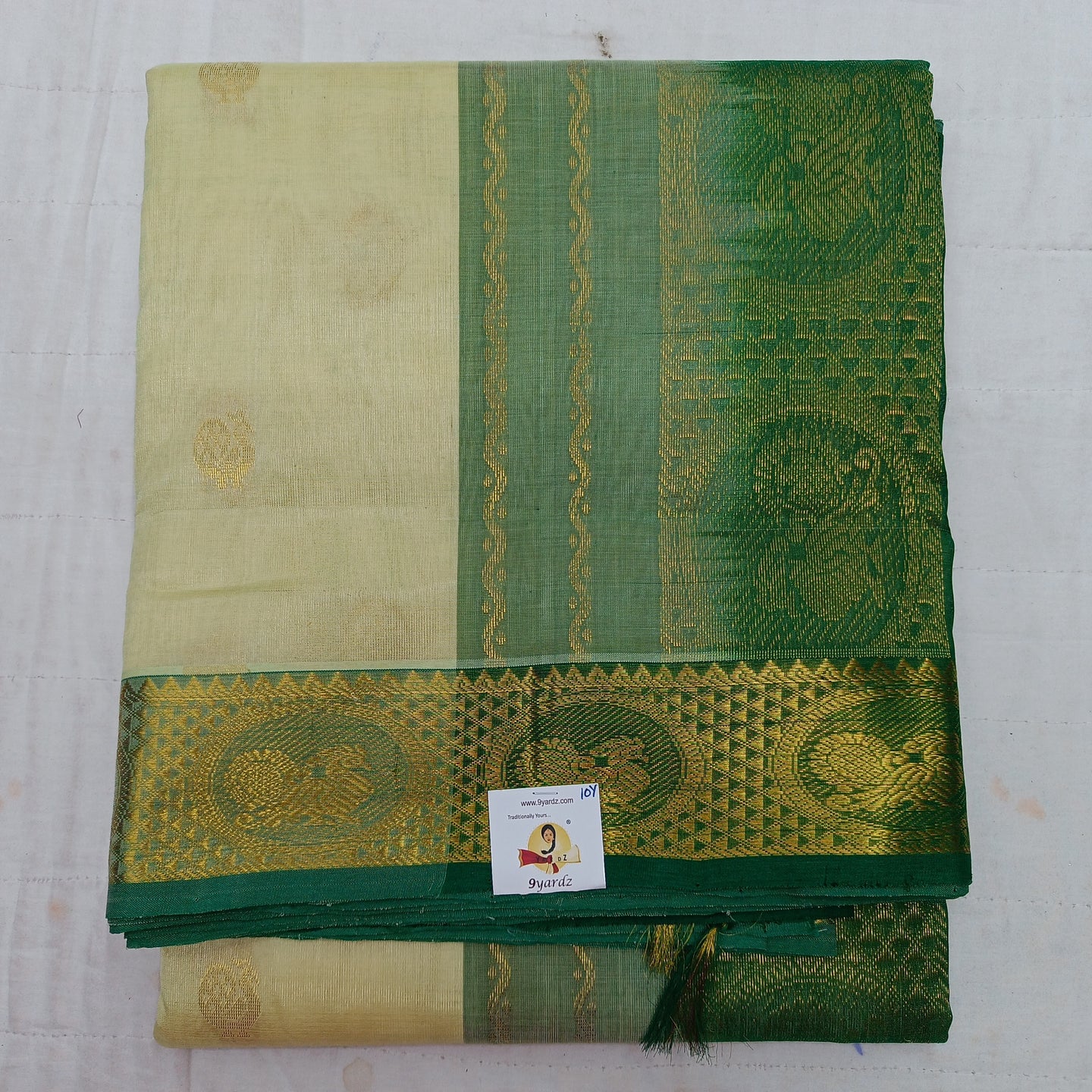 Pure Silk Cotton with butta 10 yards madisar