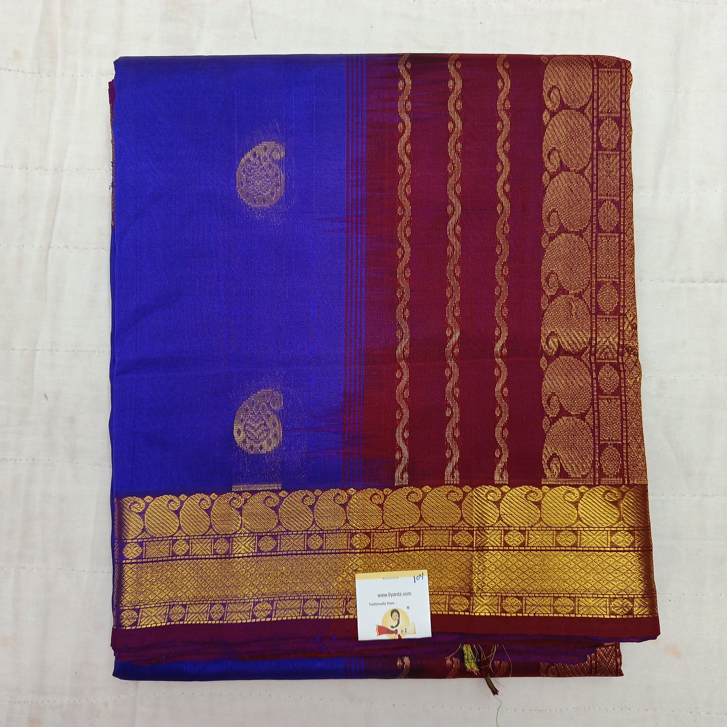 Pure Silk Cotton with butta 10 yards madisar