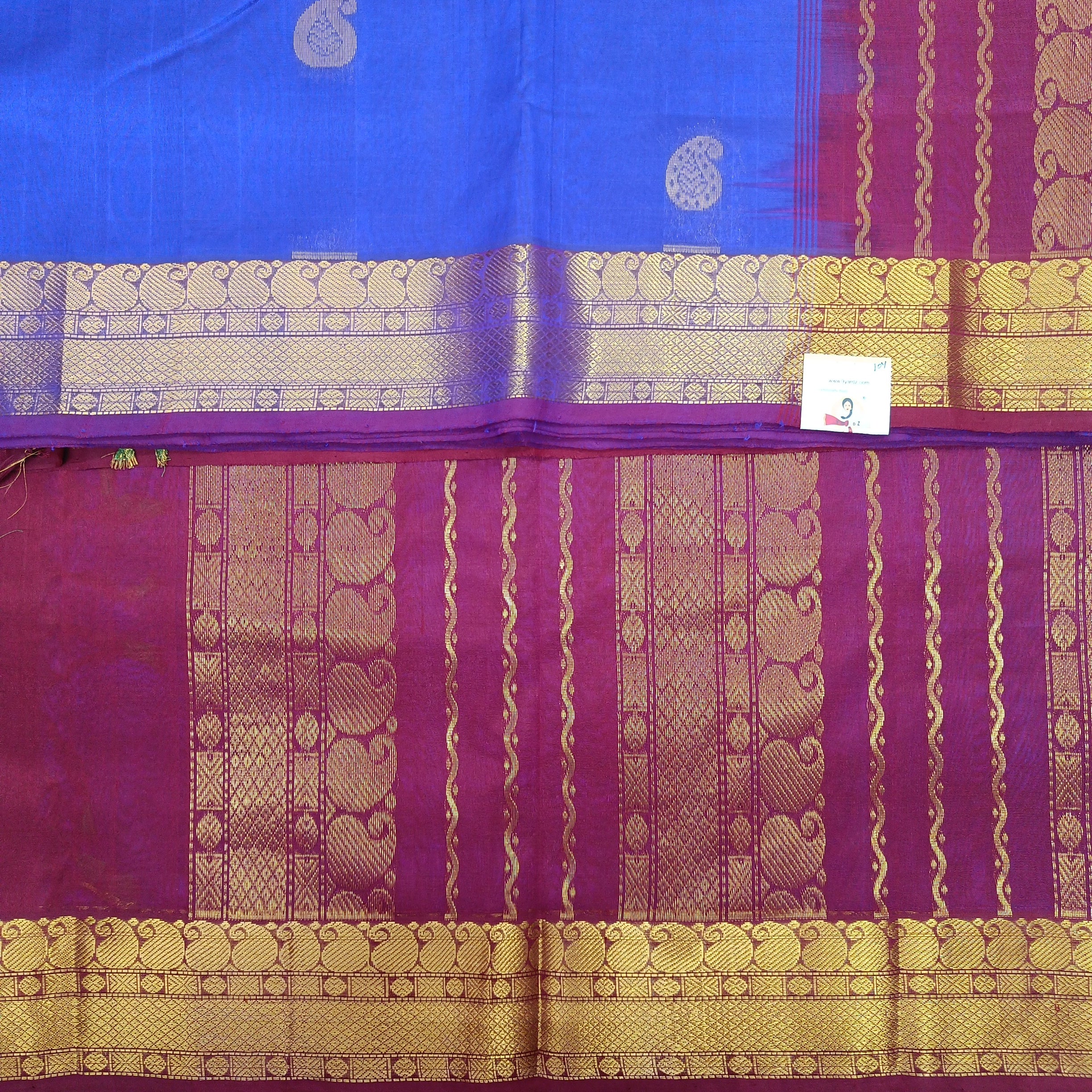 Pure Silk Cotton with butta 10 yards madisar