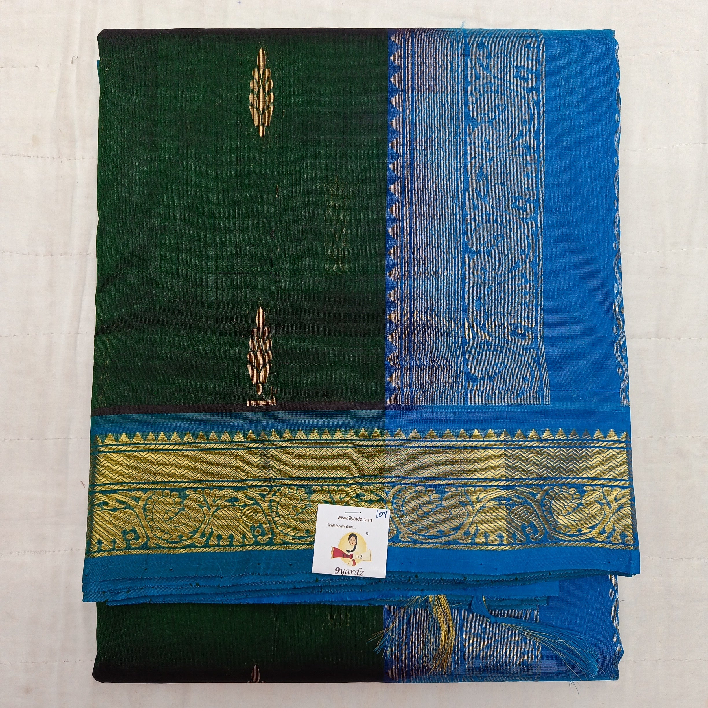 Pure Silk Cotton with butta 10 yards madisar