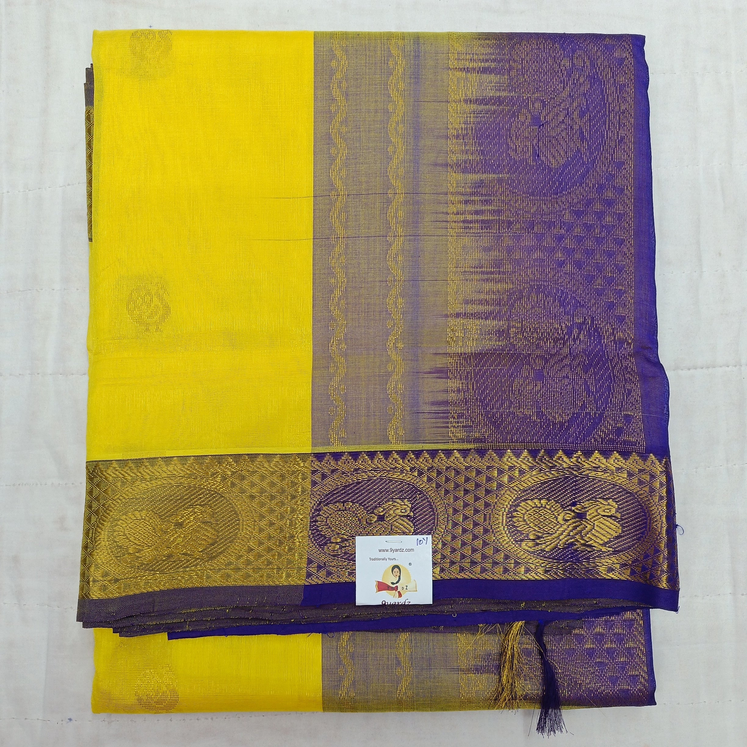 Pure Silk Cotton with butta 10 yards madisar