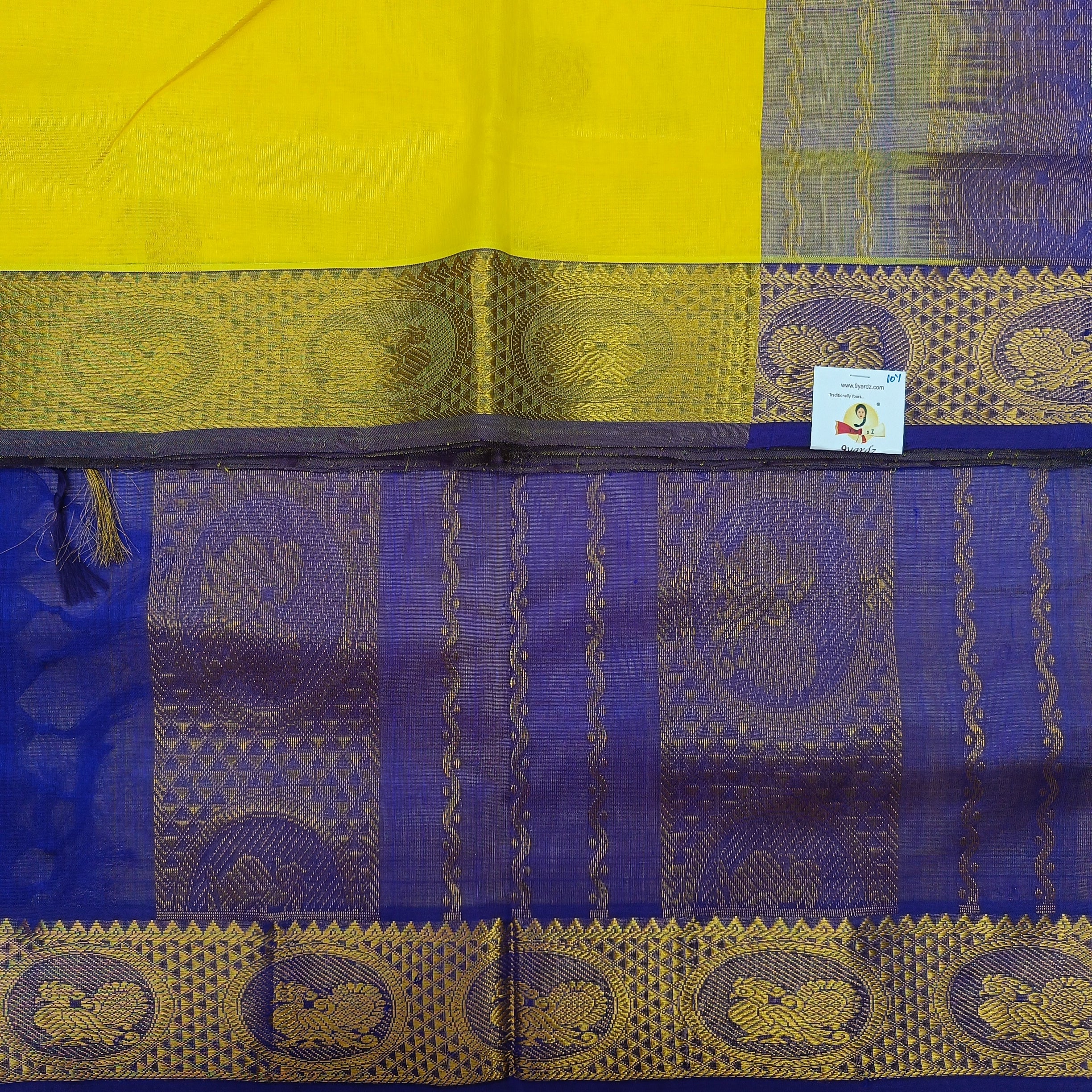 Pure Silk Cotton with butta 10 yards madisar