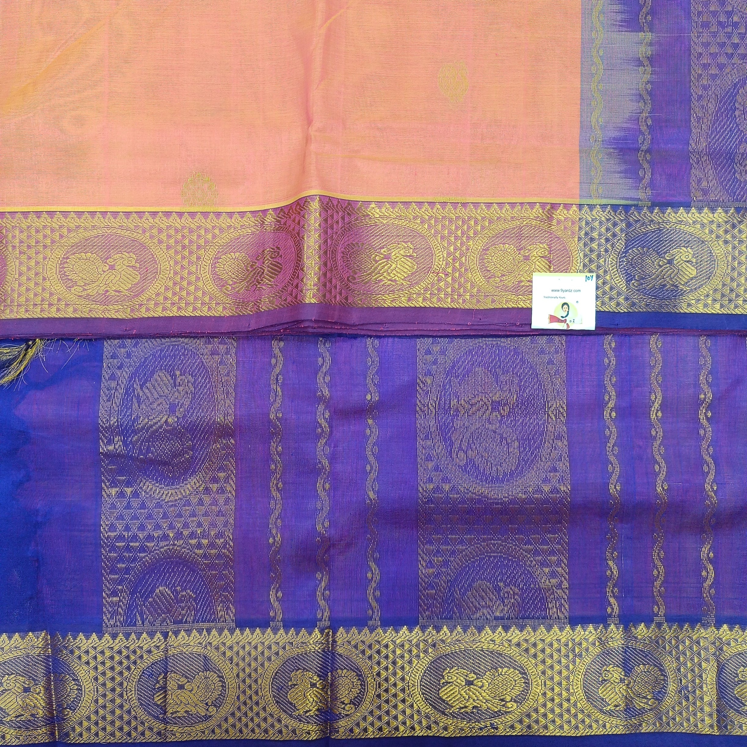 Pure Silk Cotton with butta 10 yards madisar