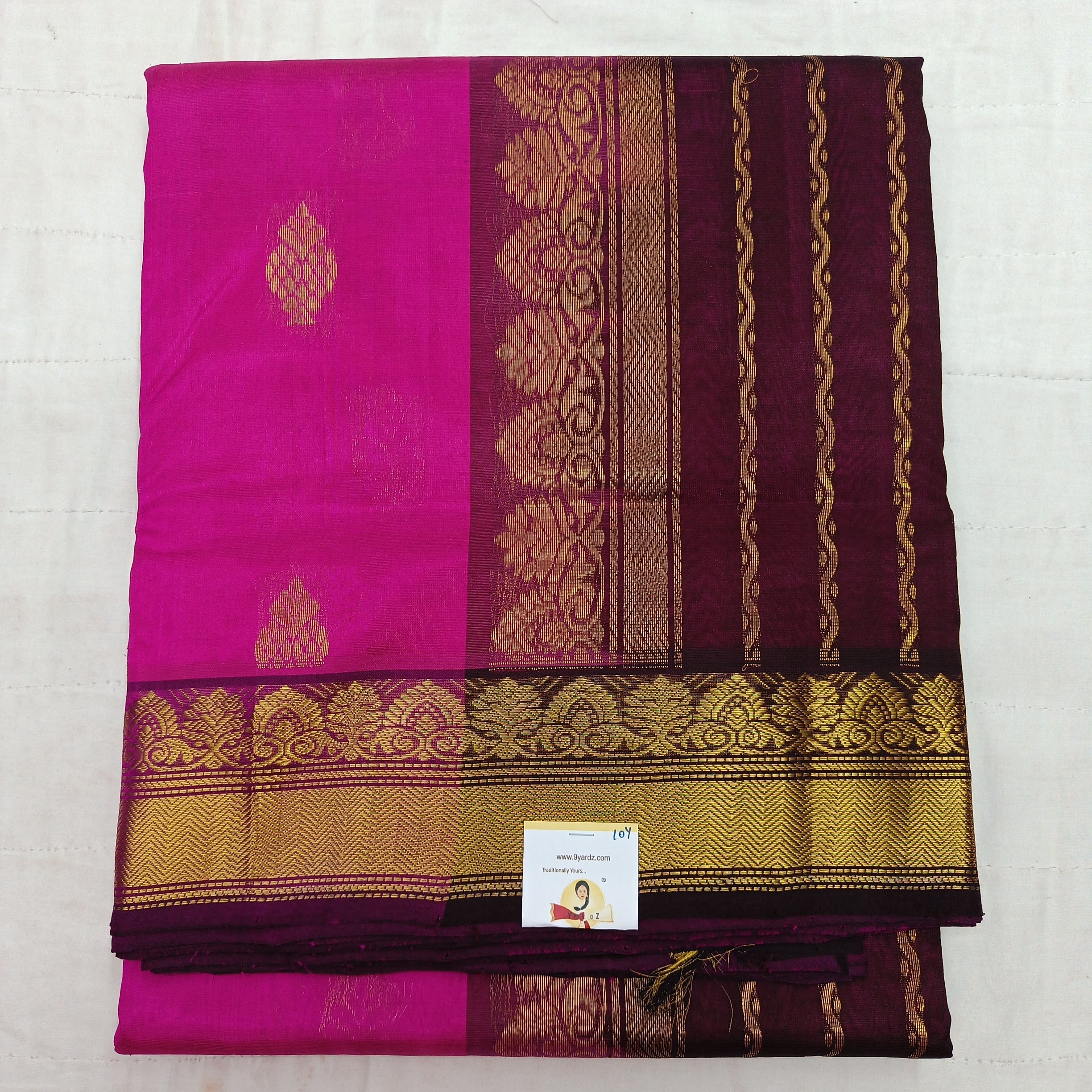 Pure Silk Cotton with butta 10 yards madisar