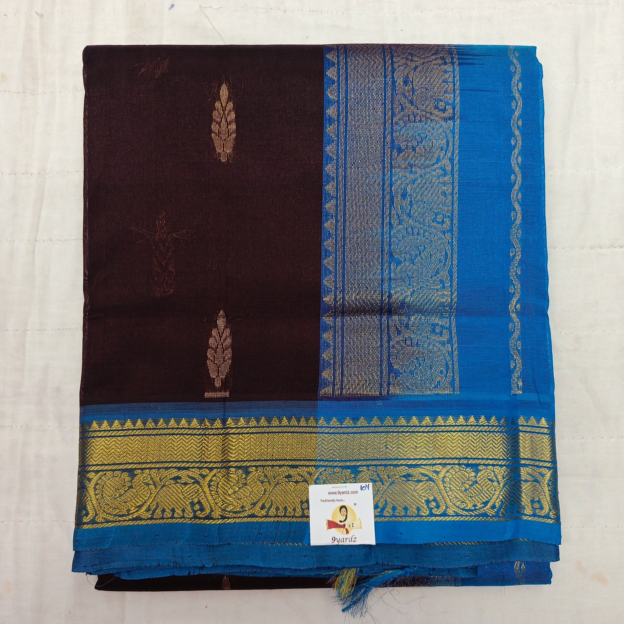 Pure Silk Cotton with butta 10 yards madisar