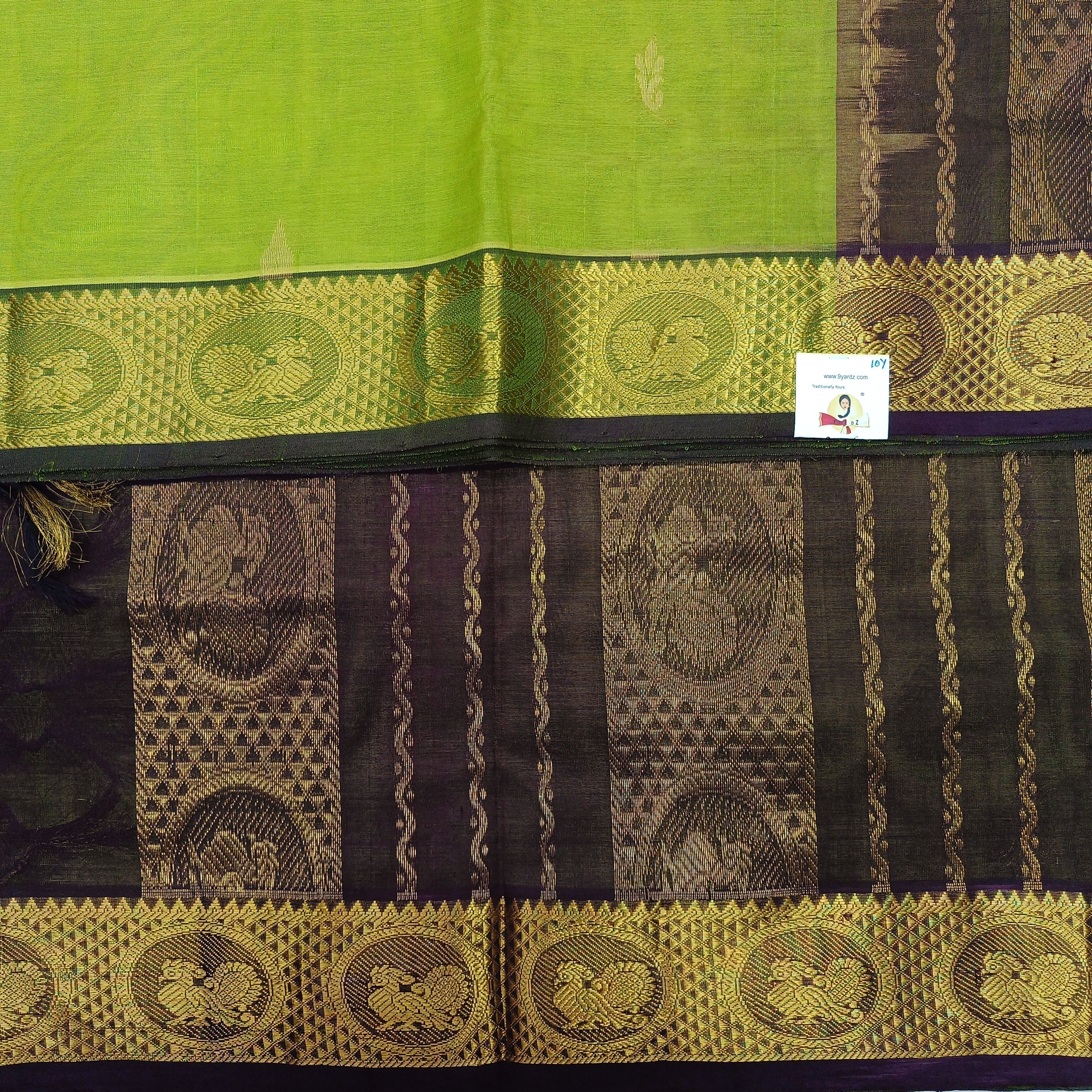 Pure Silk Cotton with butta 10 yards madisar