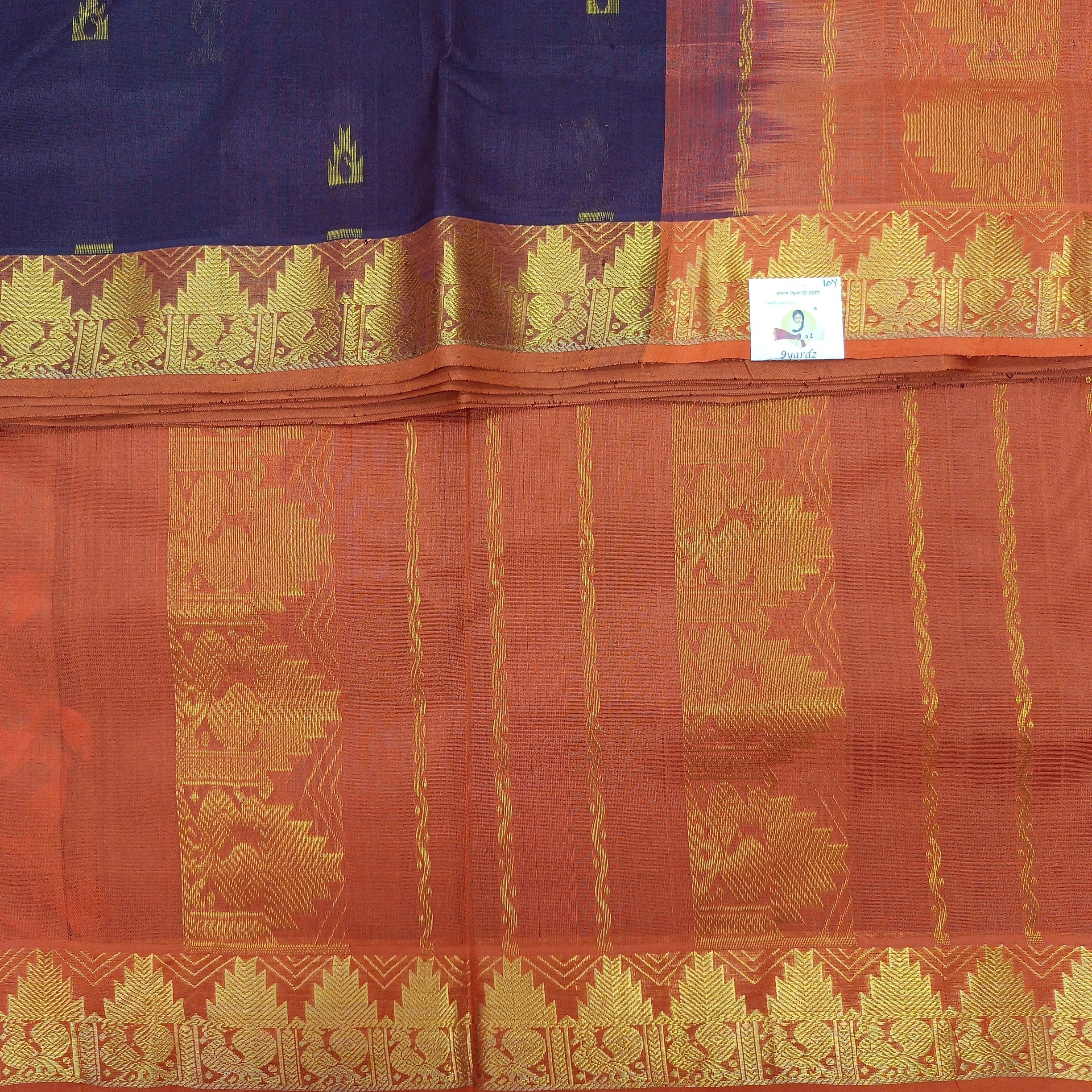 Pure Silk Cotton with butta 10 yards madisar