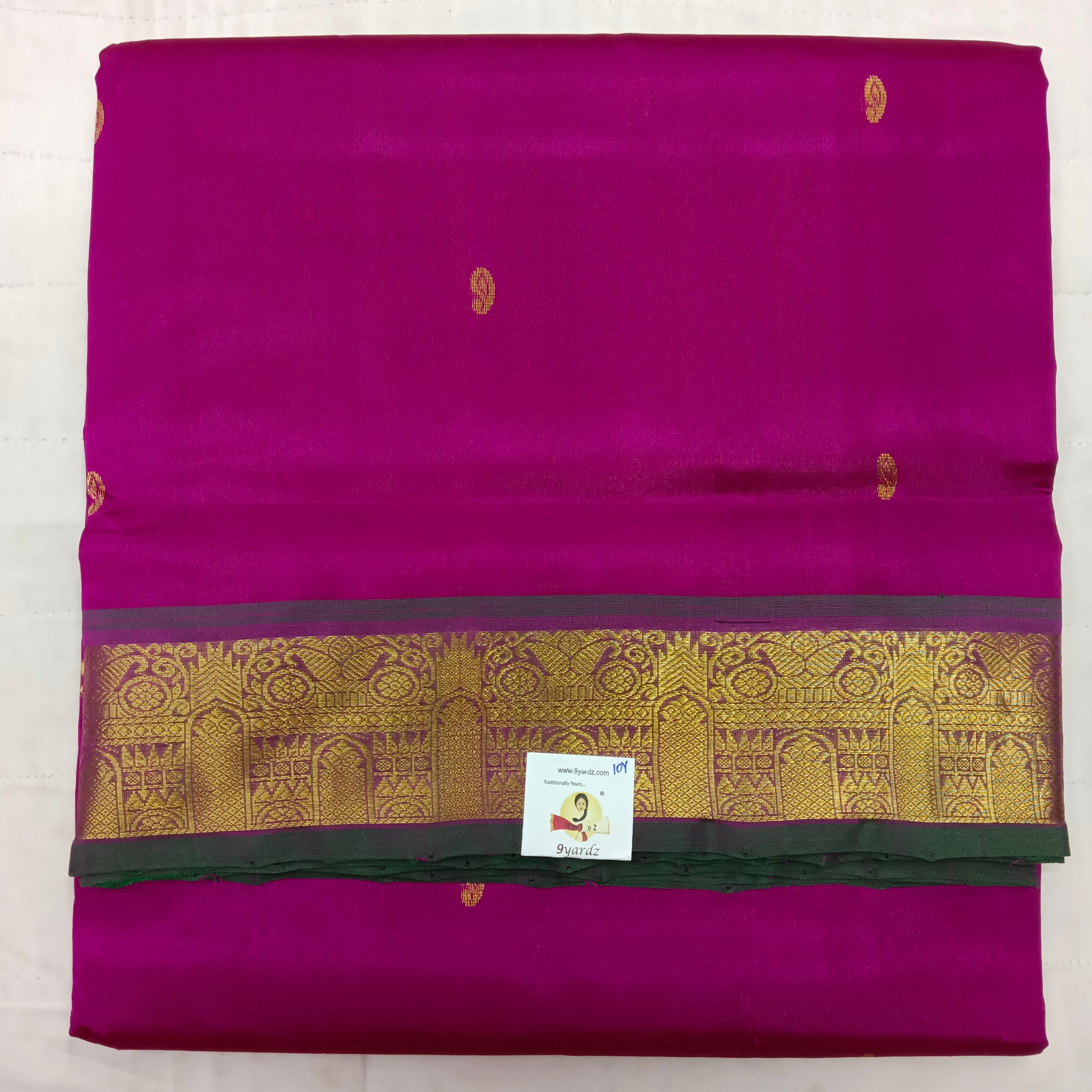 Pure silk cotton with butta -10 yards madisar