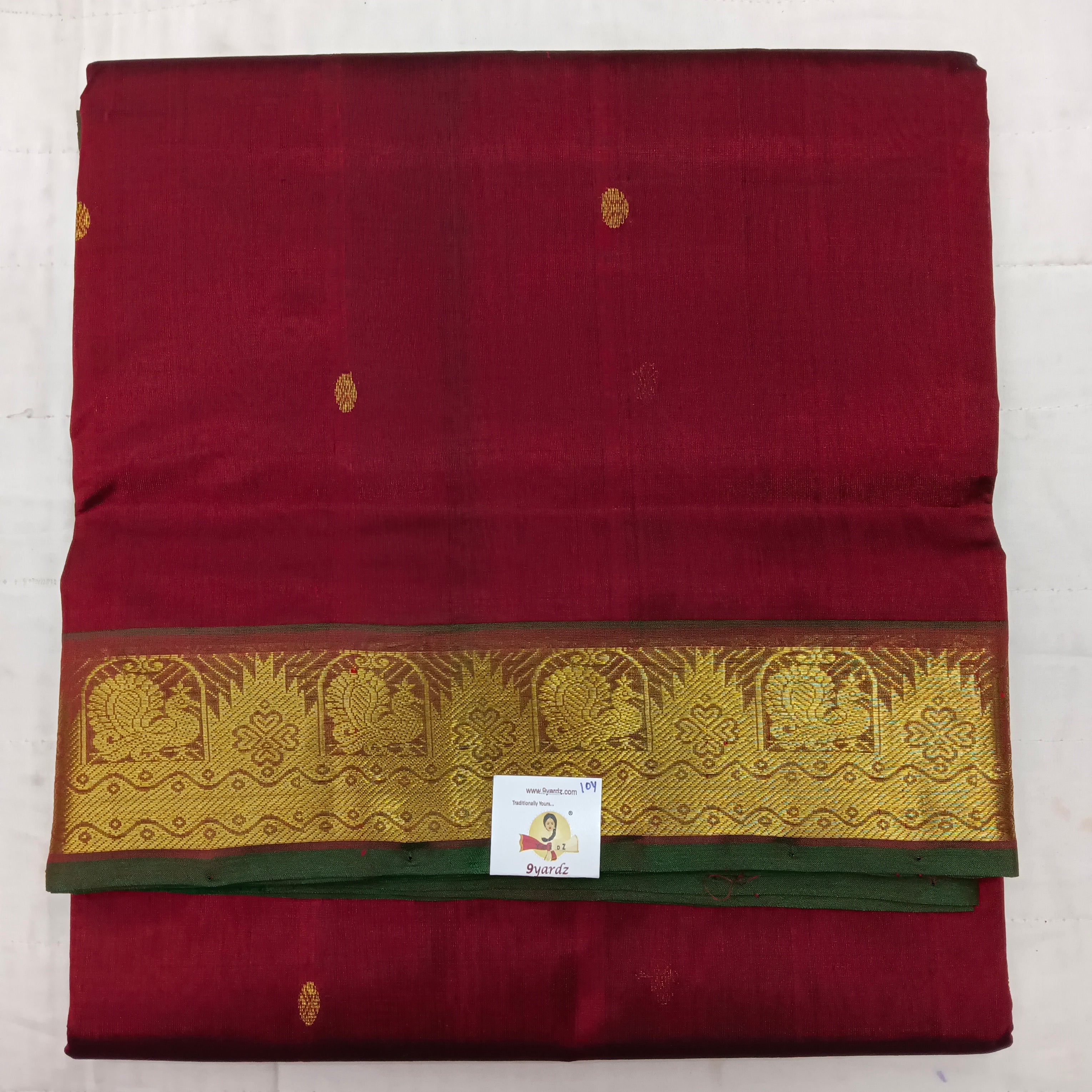 Pure silk cotton with butta -10 yards madisar