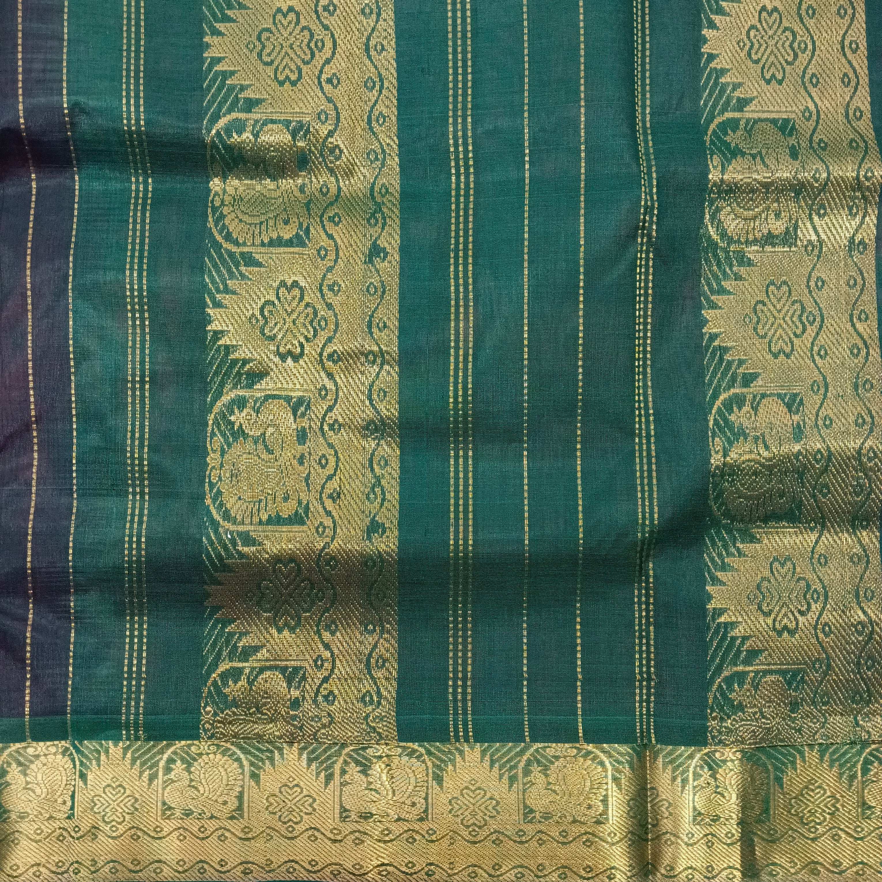 Pure silk cotton with butta -10 yards madisar