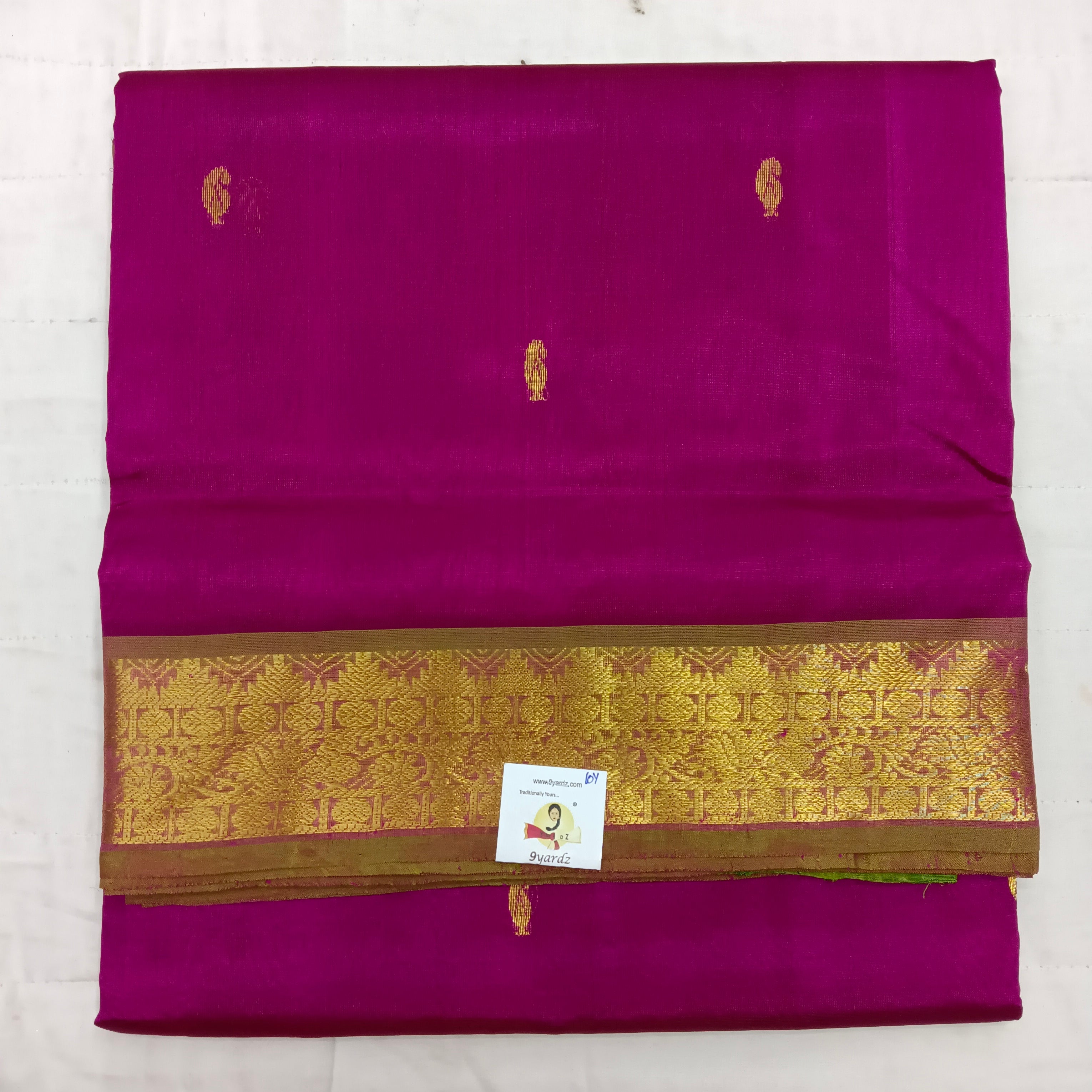 Pure silk cotton with butta -10 yards madisar