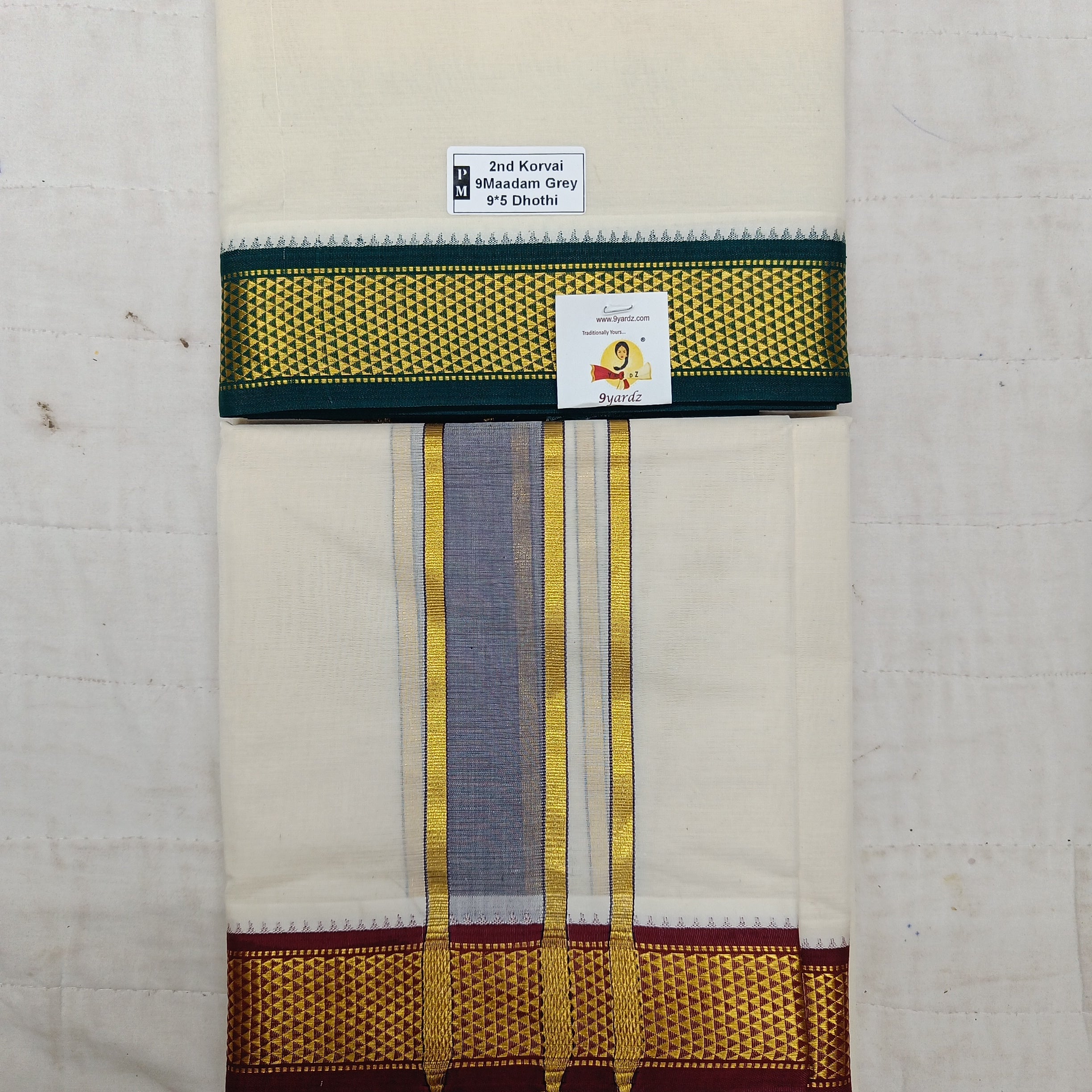 Pure cotton Muhurtham dhoti 9*5 9maadampet