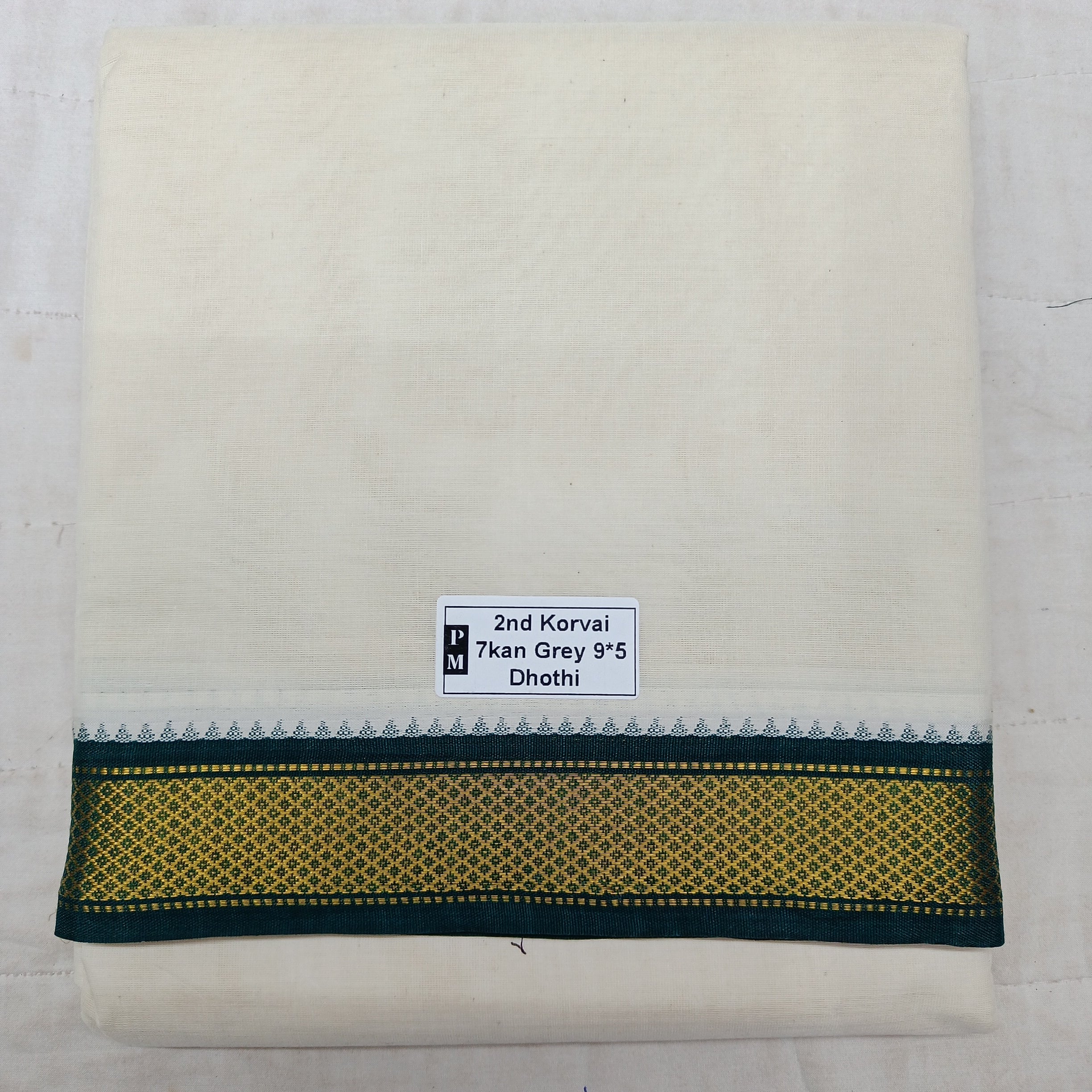 Pure cotton Muhurtham 7kann dhoti 9*5