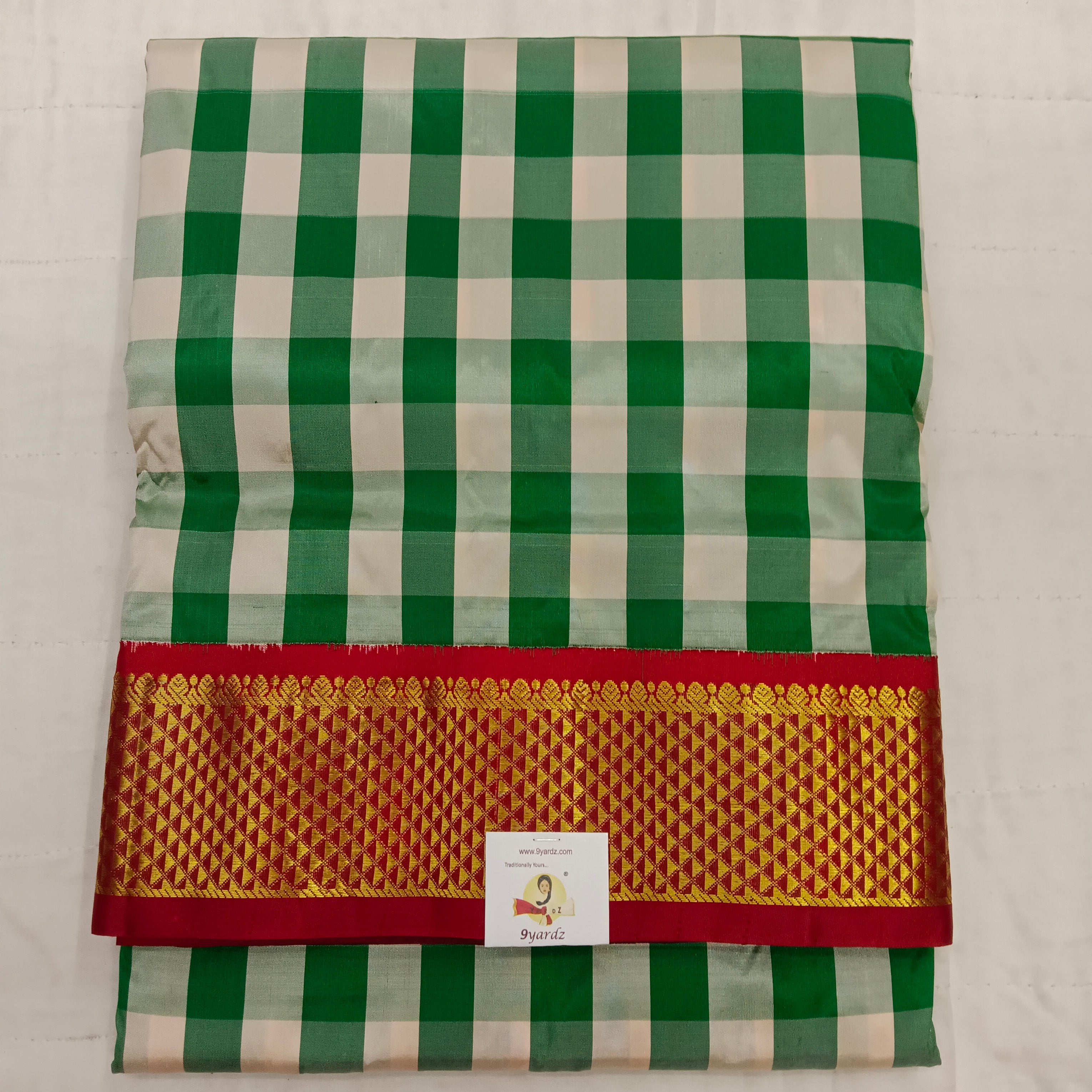 Pure silk Checked 10yardz
