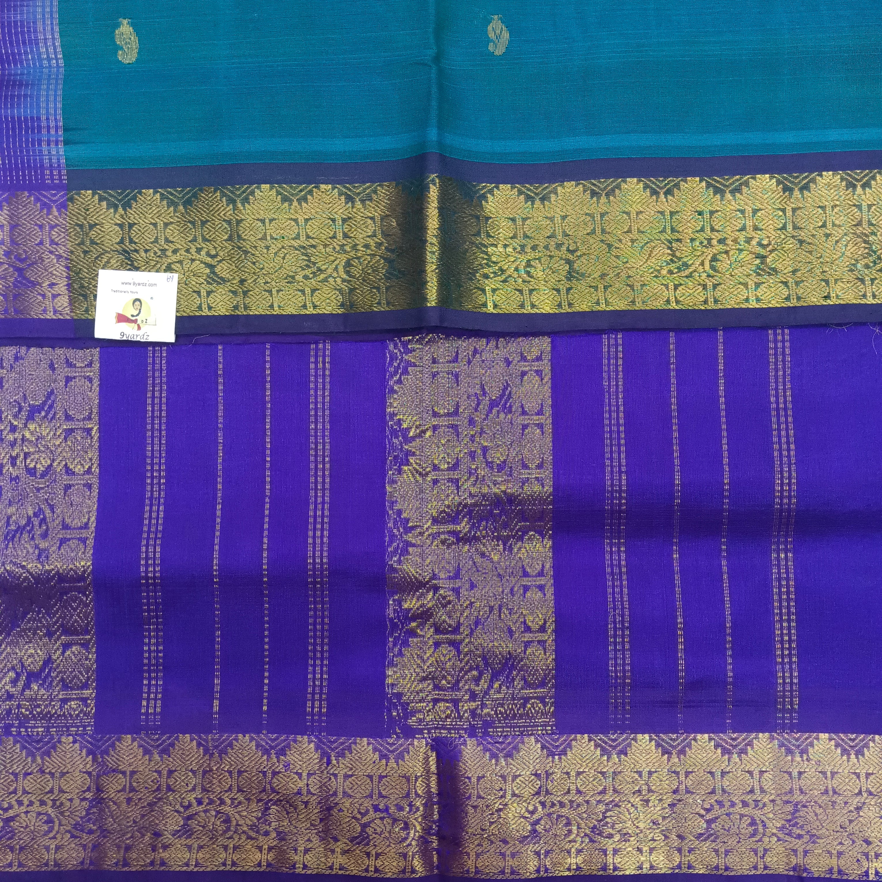 Pure silk cotton with butta