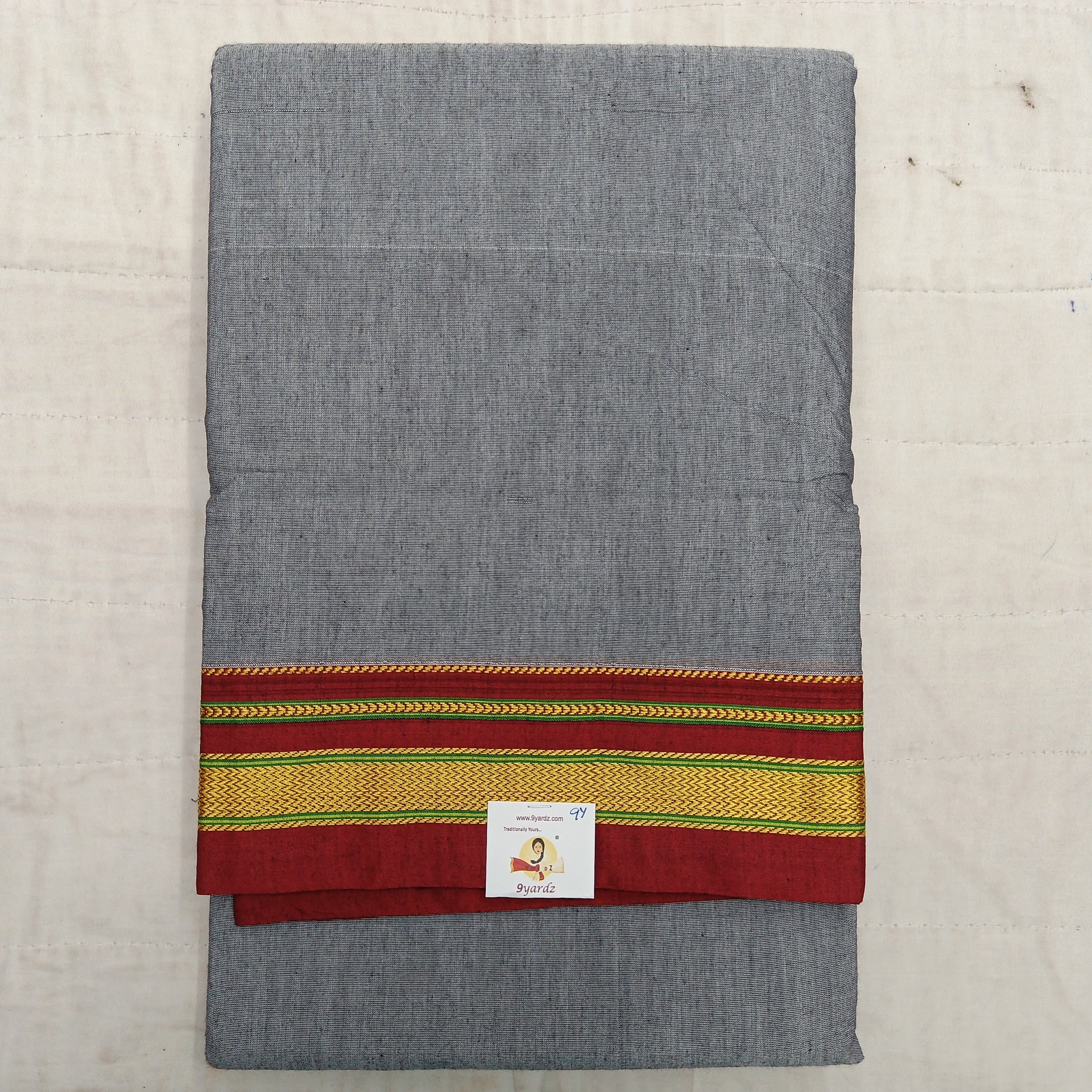 Ikkal sarees madisar plain 9yardz(with blouse)
