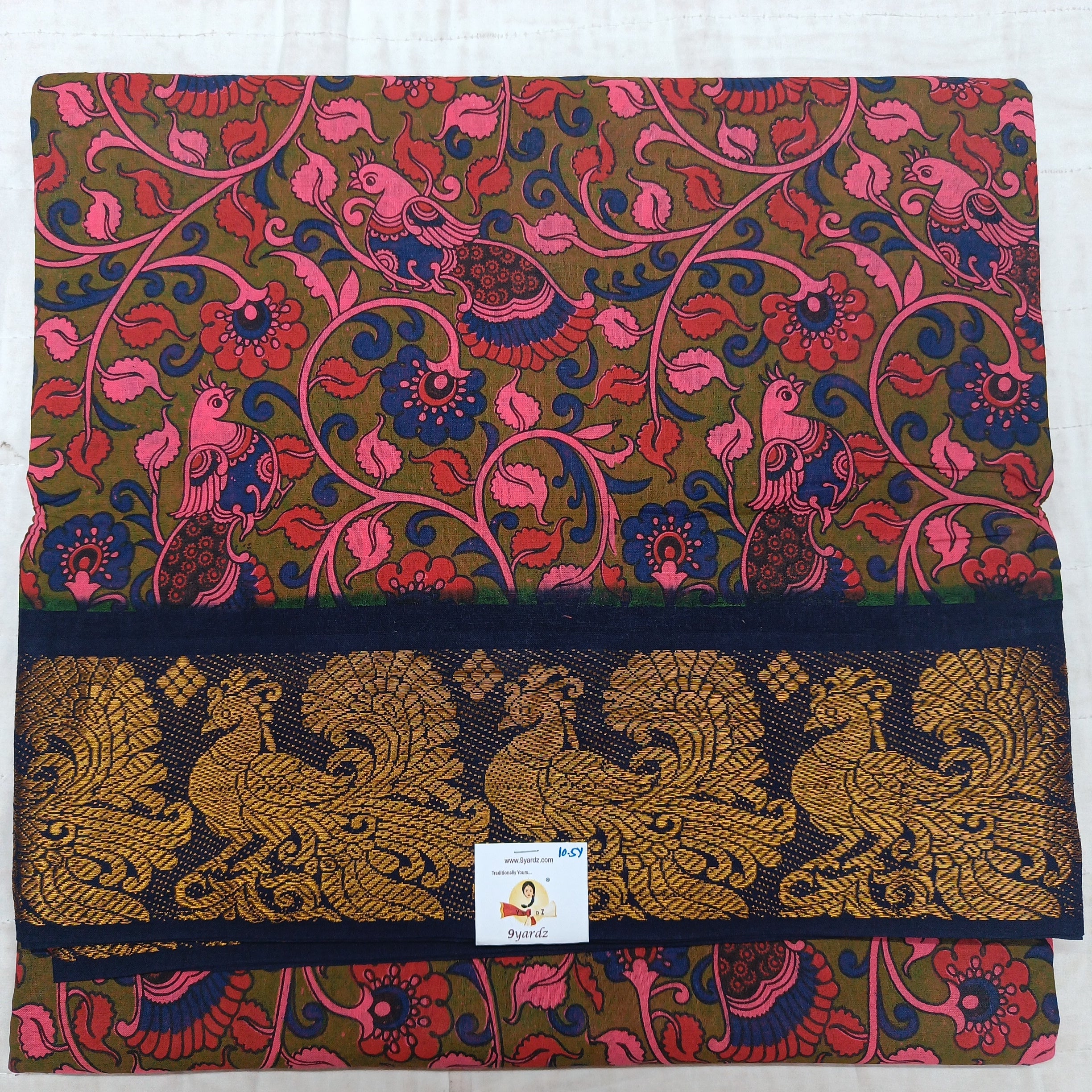Sungudi kalamkari 10.5 yards