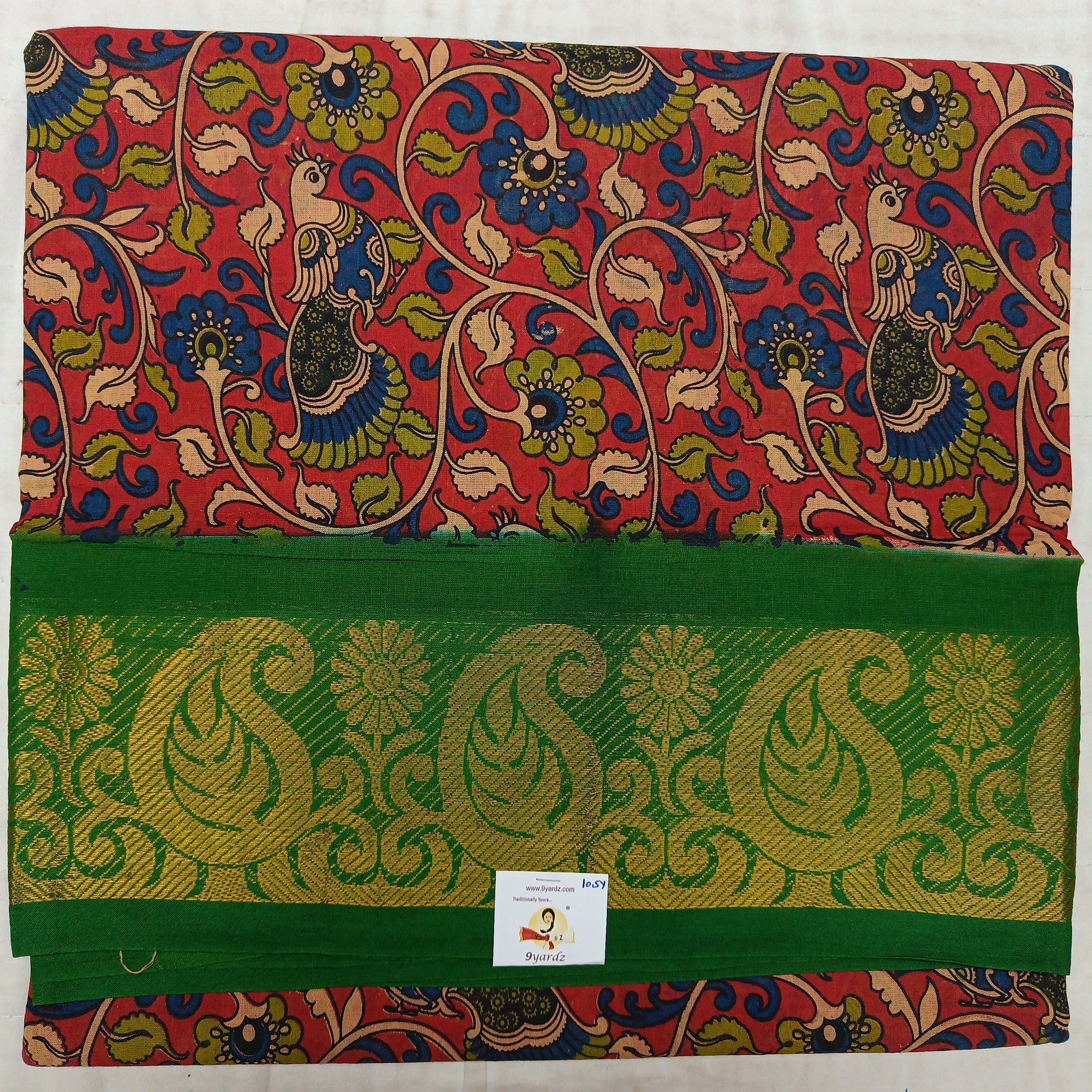 Sungudi kalamkari 10.5 yards