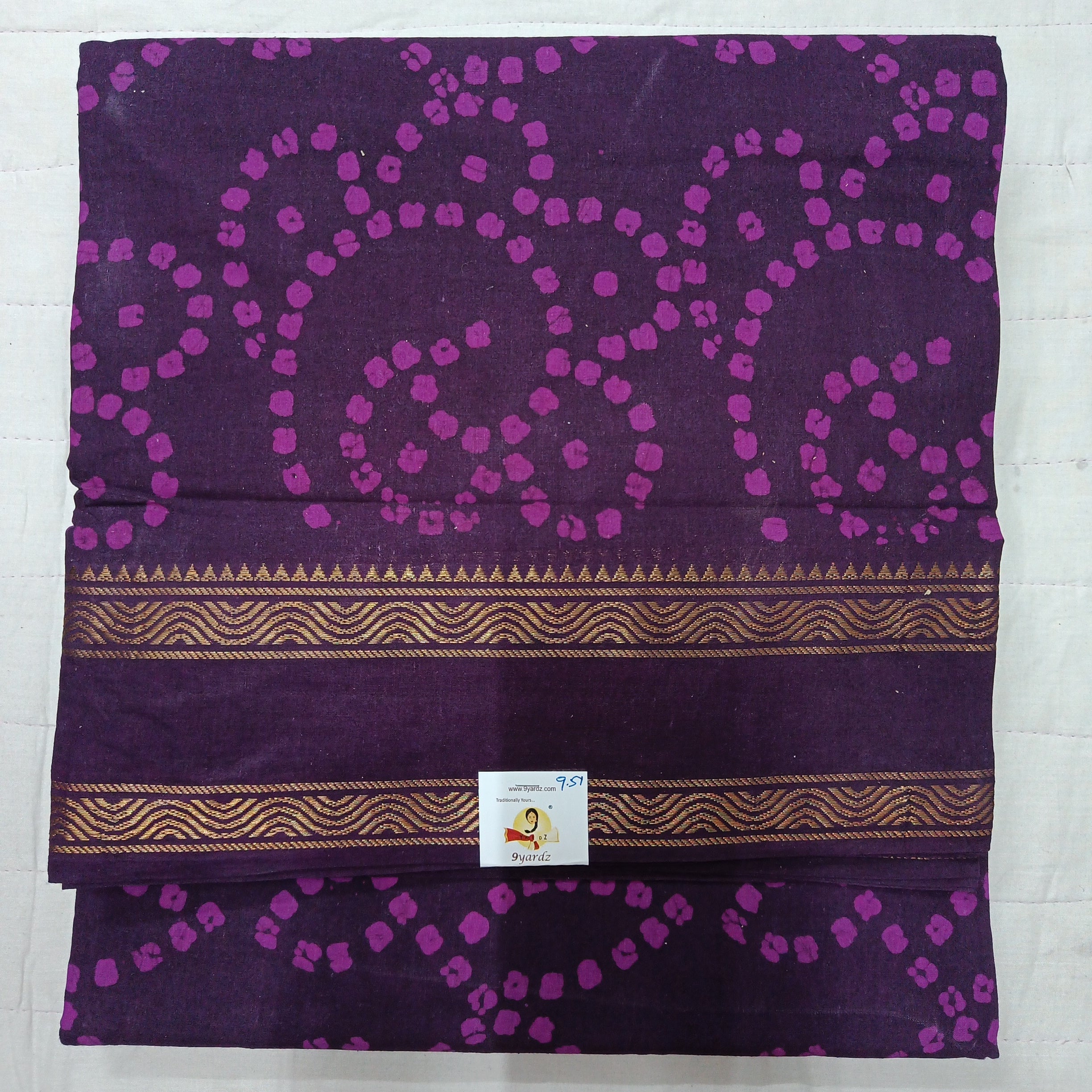 Sungudi cotton 9.5 yards madisar