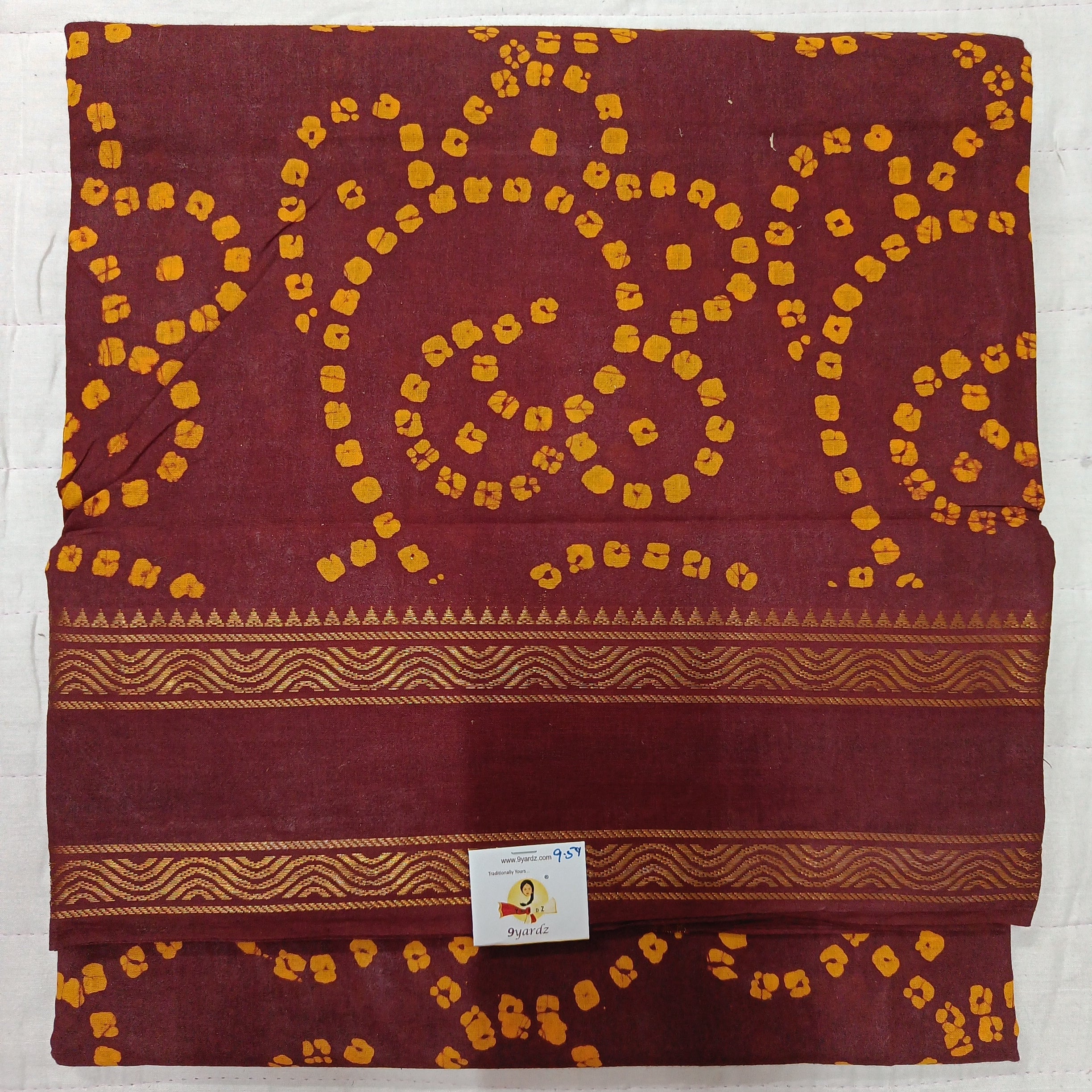 Sungudi cotton 9.5 yards madisar