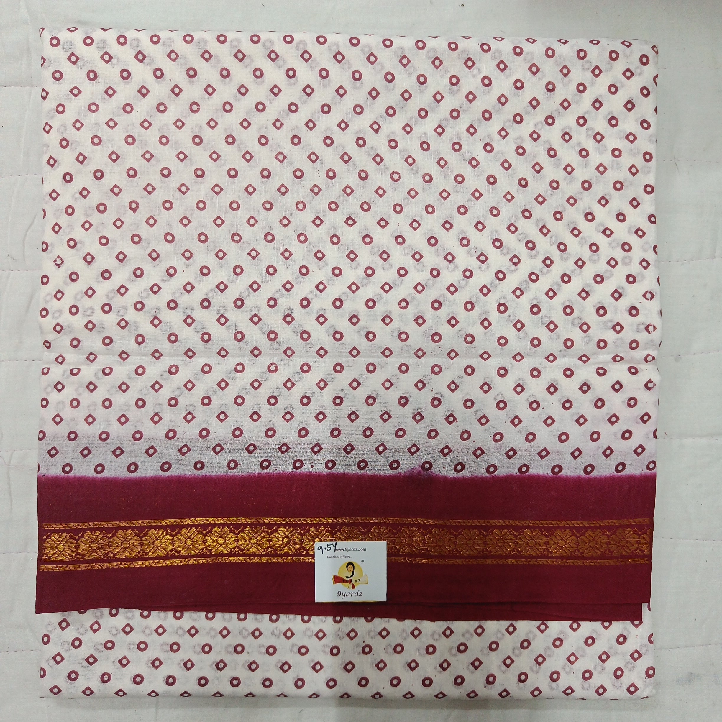 Sungudi cotton 9.5 yards madisar