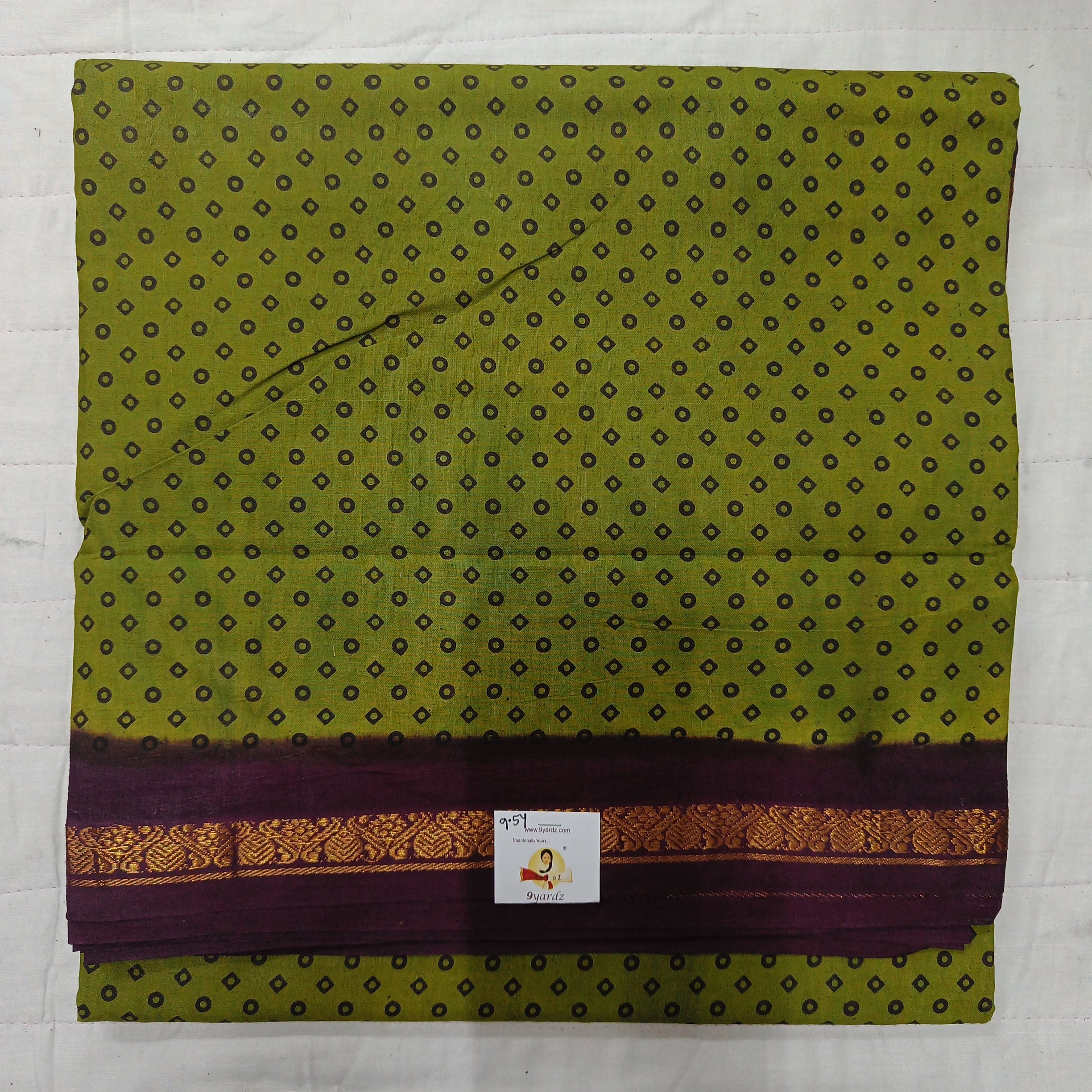 Sungudi cotton 9.5 yards madisar