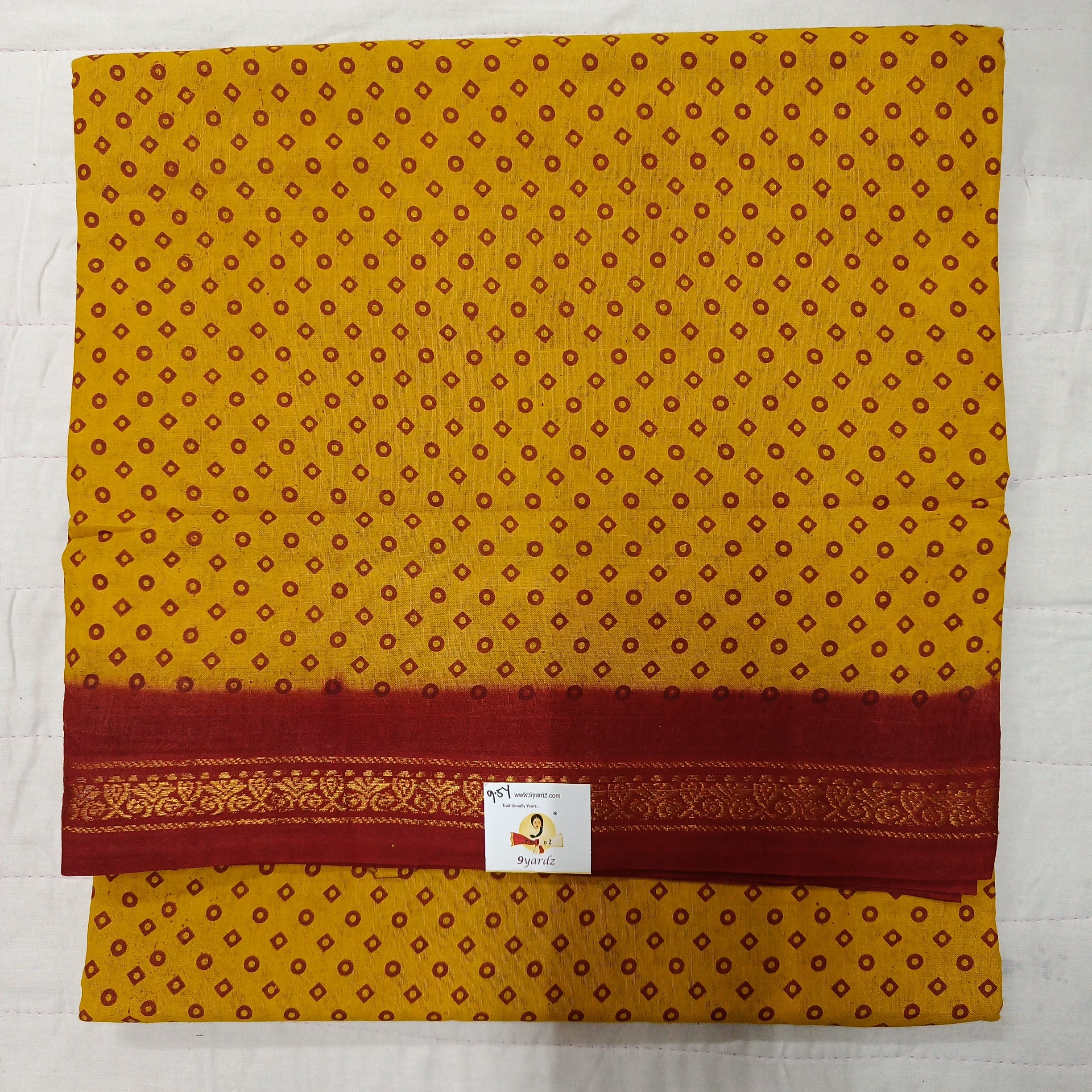 Sungudi cotton 9.5 yards madisar